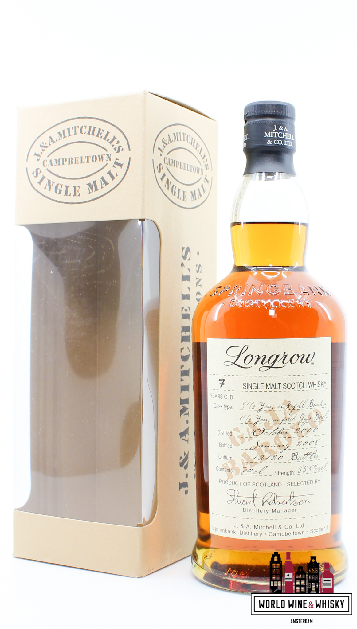 Springbank Longrow (Springbank) 7 Years Old 2000 2008 - Gaja Barolo - Wood Expressions Series 55.8% (1 of 12120)