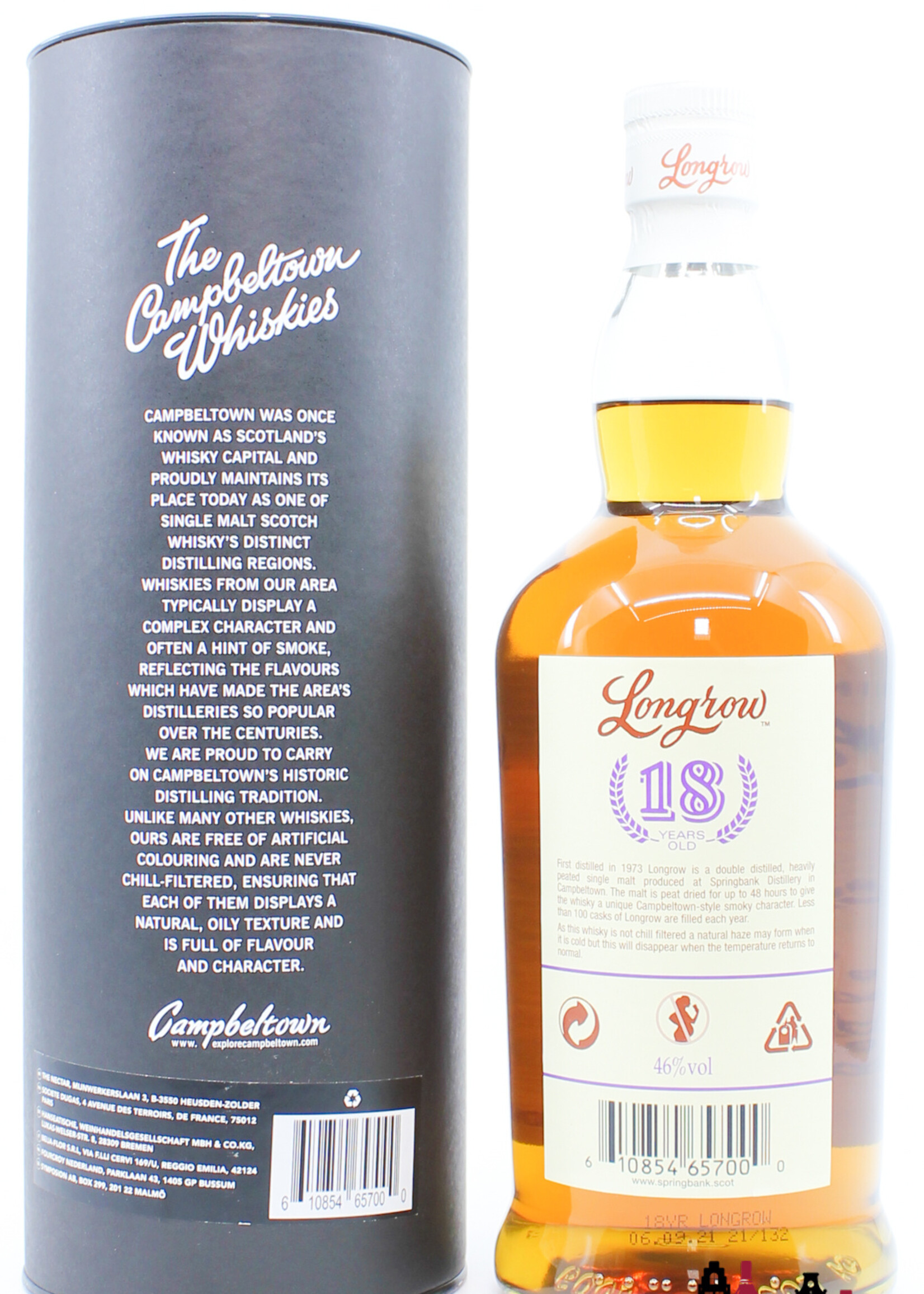 Springbank Longrow 18 Years Old 2021 - Limited Edition (Springbank) 46%