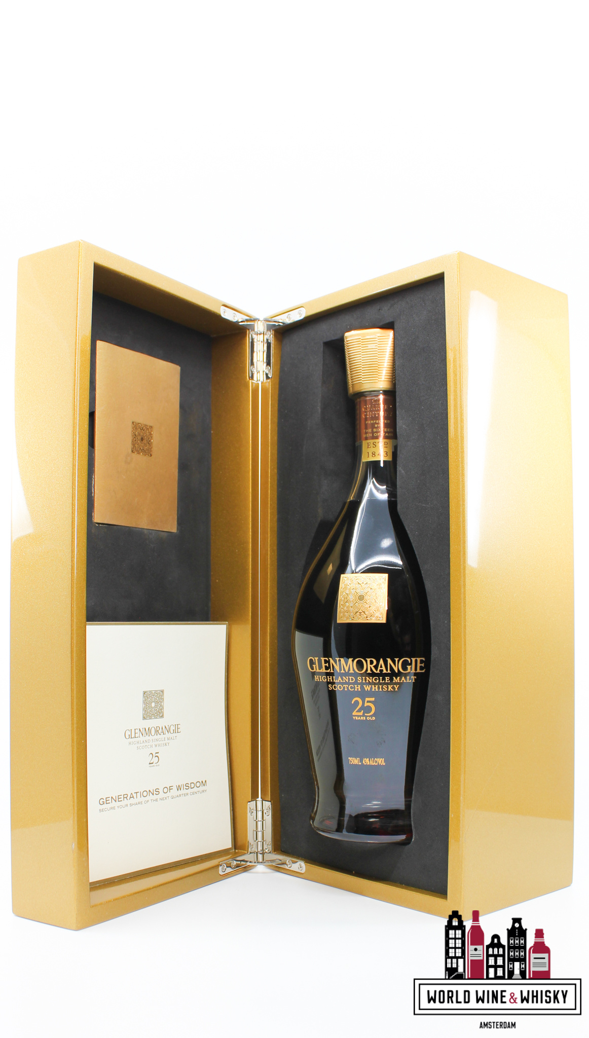 Glenmorangie Glenmorangie 25 Years Old 2007 - The Quarter Century by the Sixteen Men of Tain 43% 750ml (in luxury case)