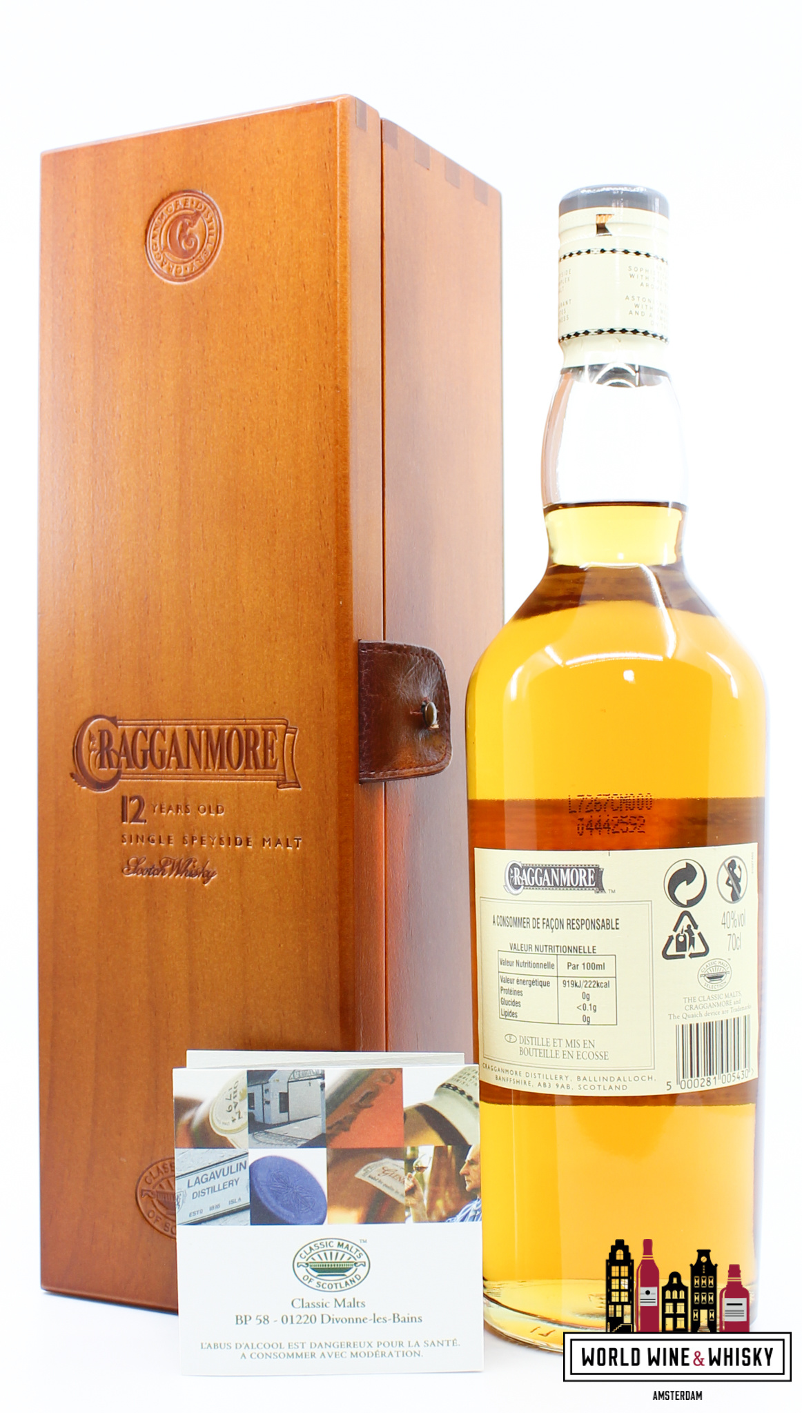 Cragganmore Cragganmore 12 Years Old 2017 - Single Speyside Malt 40% (in wooden case)