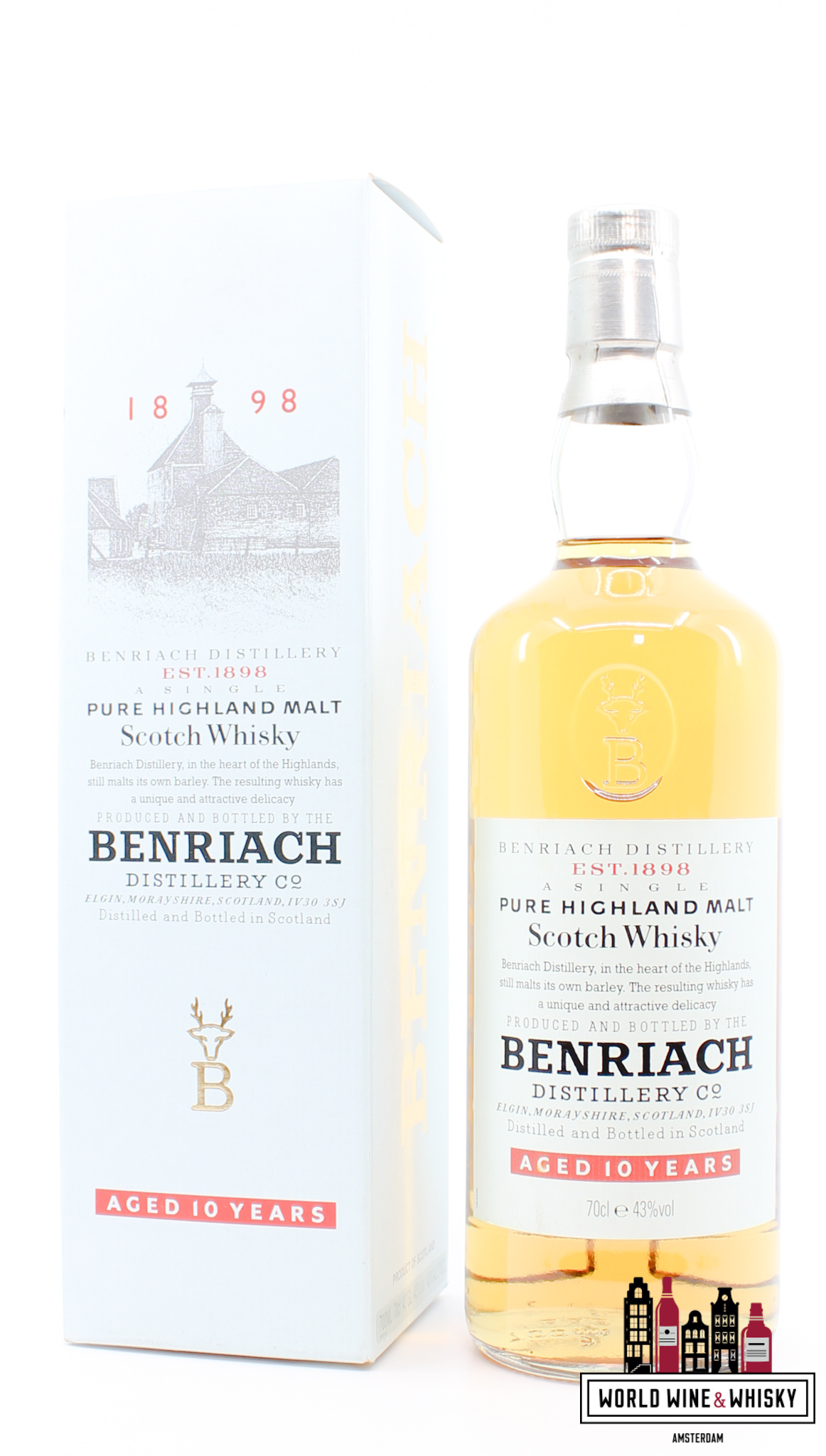 BenRiach Benriach 10 Years Old - Pure Highland Malt Scotch Whisky 43%