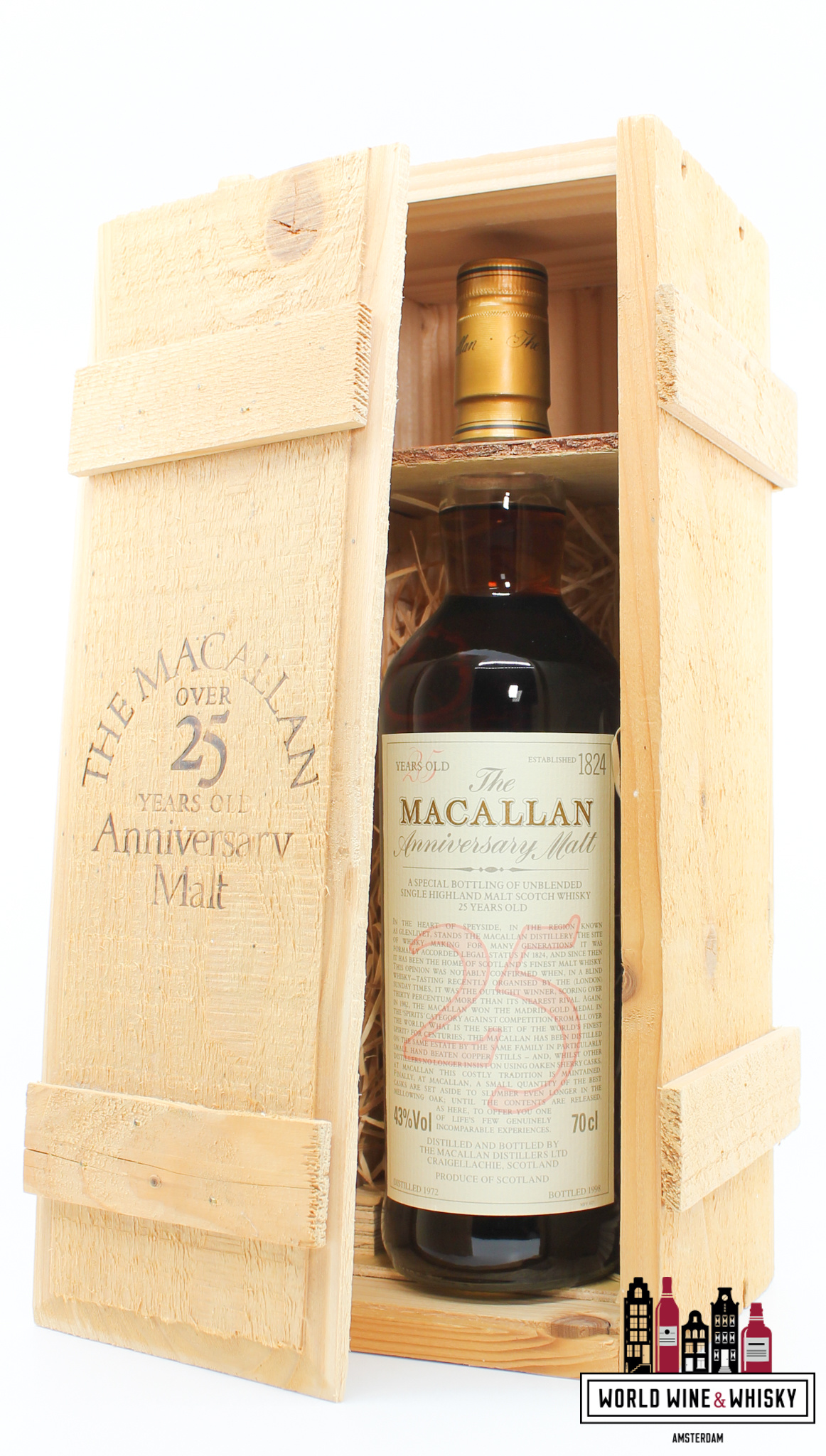 Macallan Macallan 25 Years Old 1972 1998 - The Anniversary Malt 43% 700ml (in OWC)