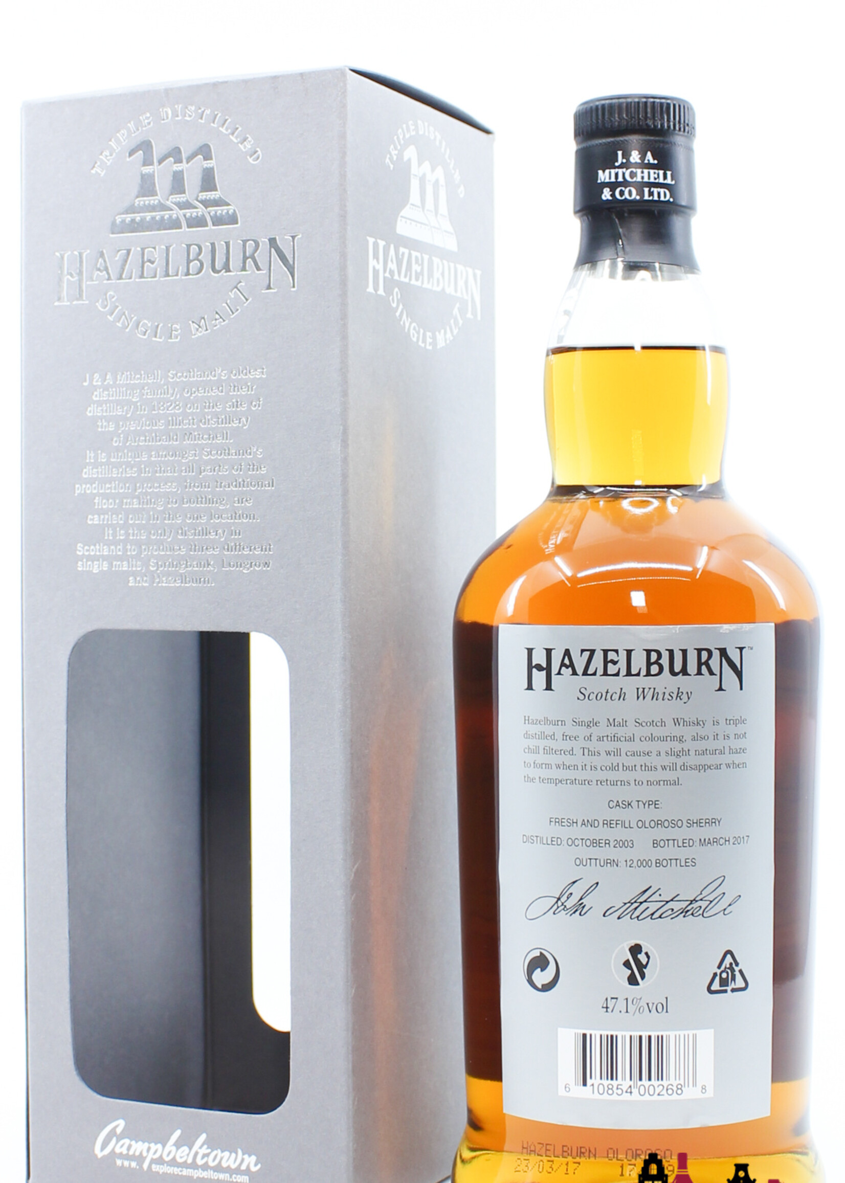 Springbank Hazelburn 13 Years Old 2003 2017 - Oloroso Cask Matured 47.1% (1 of 12000)