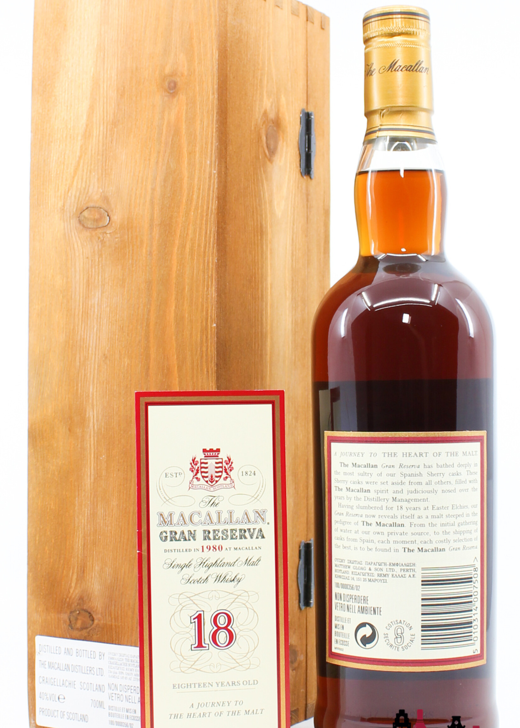 The Macallan Macallan 18 Years Old 1980 1999 - Gran Reserva - Sherry Wood 40%