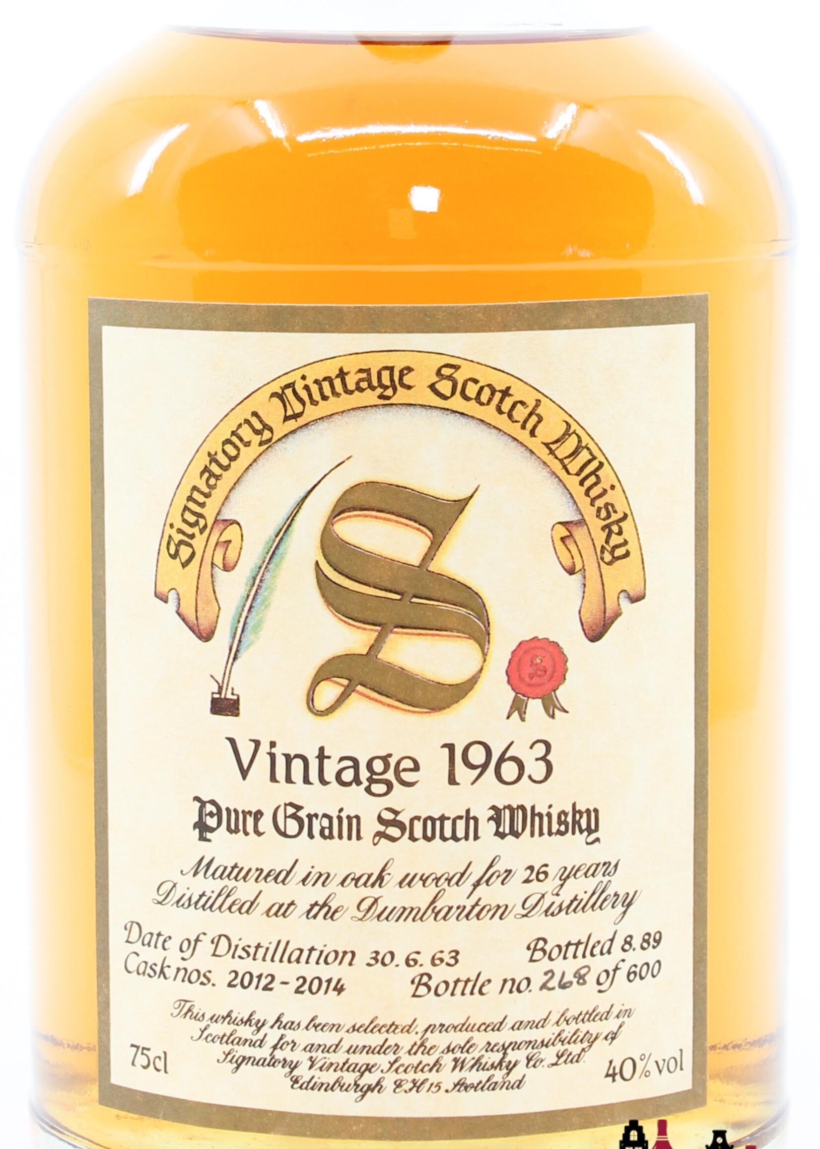 Dumbarton  Dumbarton 26 Years Old 1963 1989 - Vintage Collection - Signatory Vintage - Cask 2012-2014 40% (1 of 600)