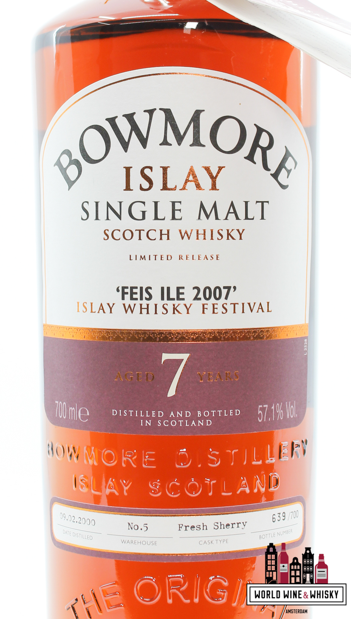 Bowmore Bowmore 7 Years Old 2000 2007 - Feis Ile 2007 Islay Whisky Festival 57.1% (1 of 700)