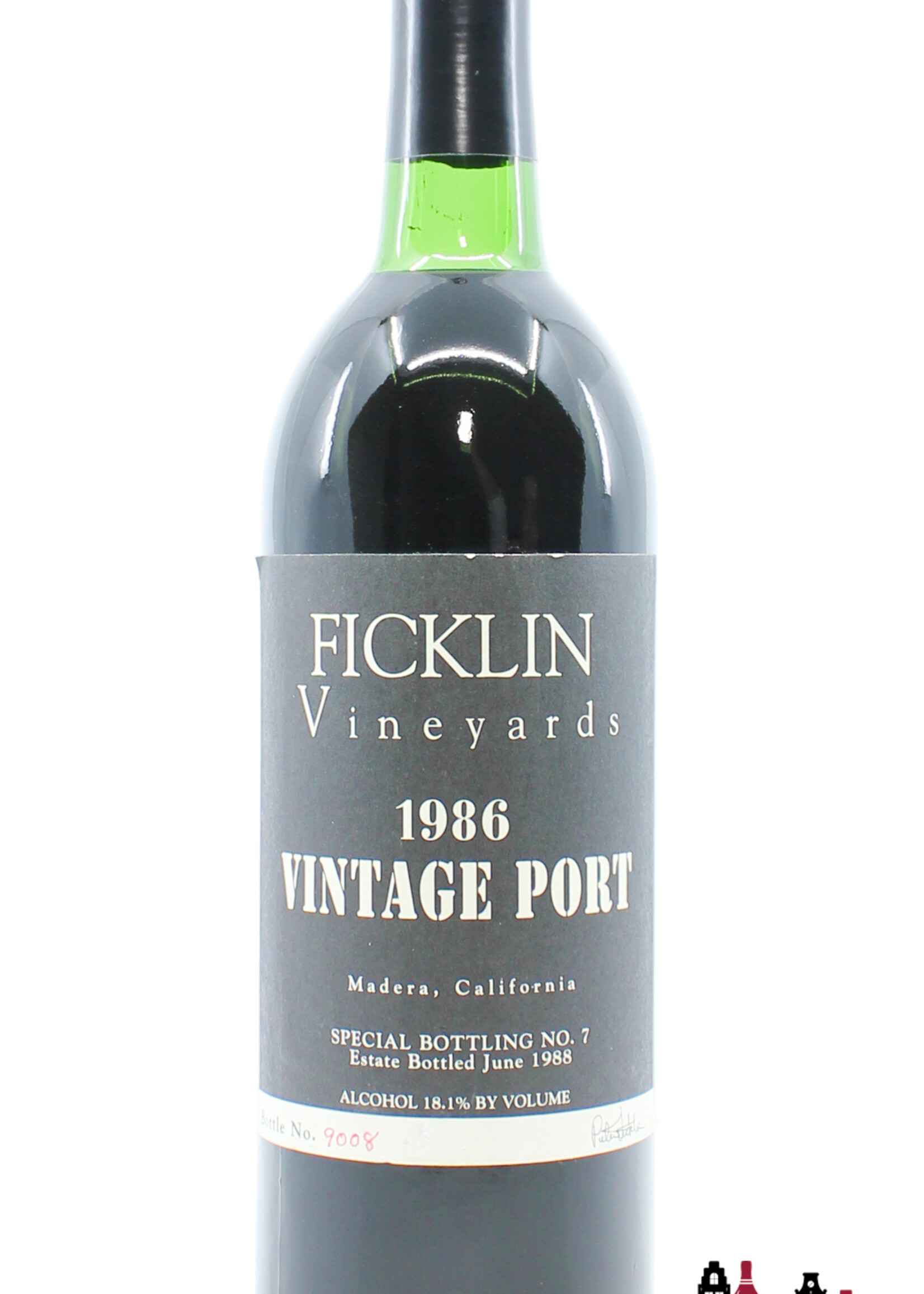 Ficklin Ficklin 1986 - Vineyards Vintage Port - Special Bottling No. 7 - Bottled in 1988 18.1%