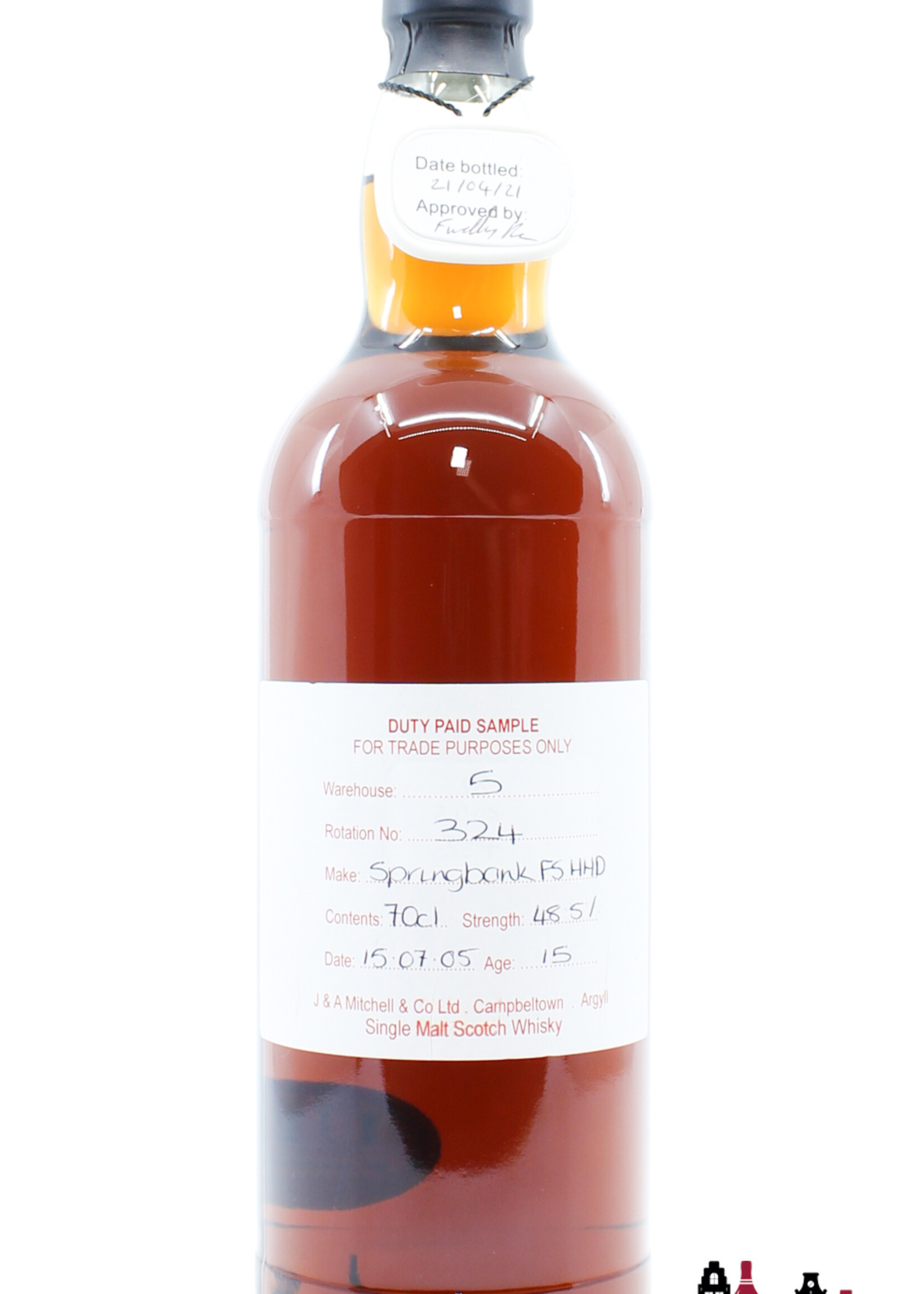 Springbank Springbank 15 Years Old 2005 2021 -  Duty Paid Sample - For Trade Purposes Only - Warehouse 5 - Rotation 324 48.5%