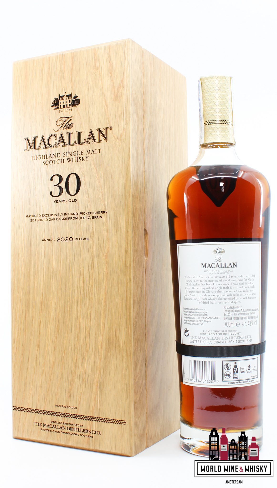 Macallan Macallan 30 Years Old - Sherry Casks - Annual 2020 Release 43% (in luxury wooden case)