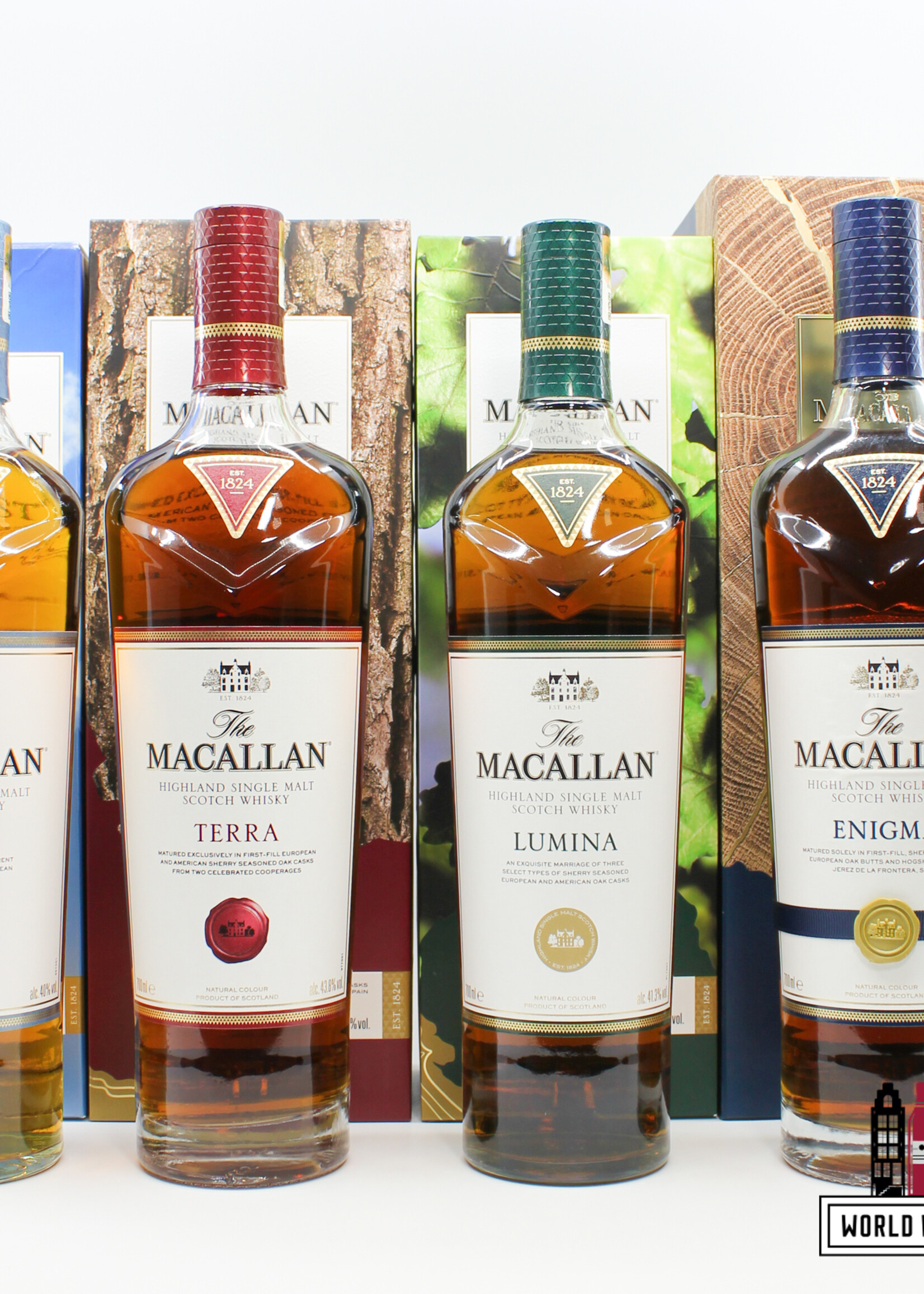 The Macallan Macallan Quest Collection Set 2017: Quest, Terra, Lumina & Enigma - Travel Retail Exclusive (full set of 4 bottles)