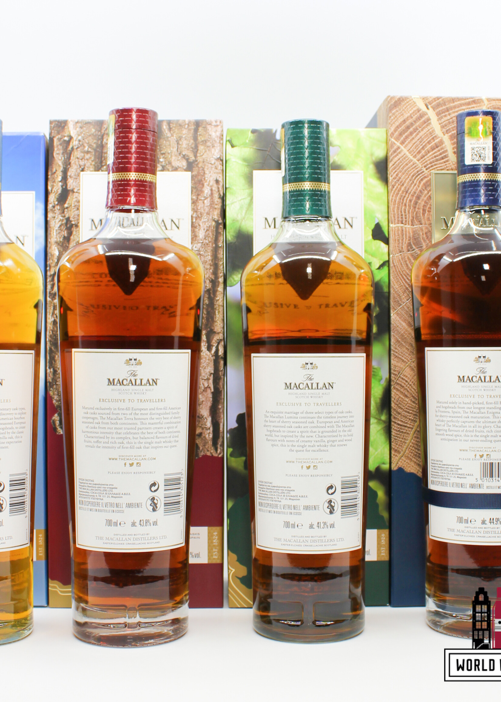 The Macallan Macallan Quest Collection Set 2017: Quest, Terra, Lumina & Enigma - Travel Retail Exclusive (full set of 4 bottles)