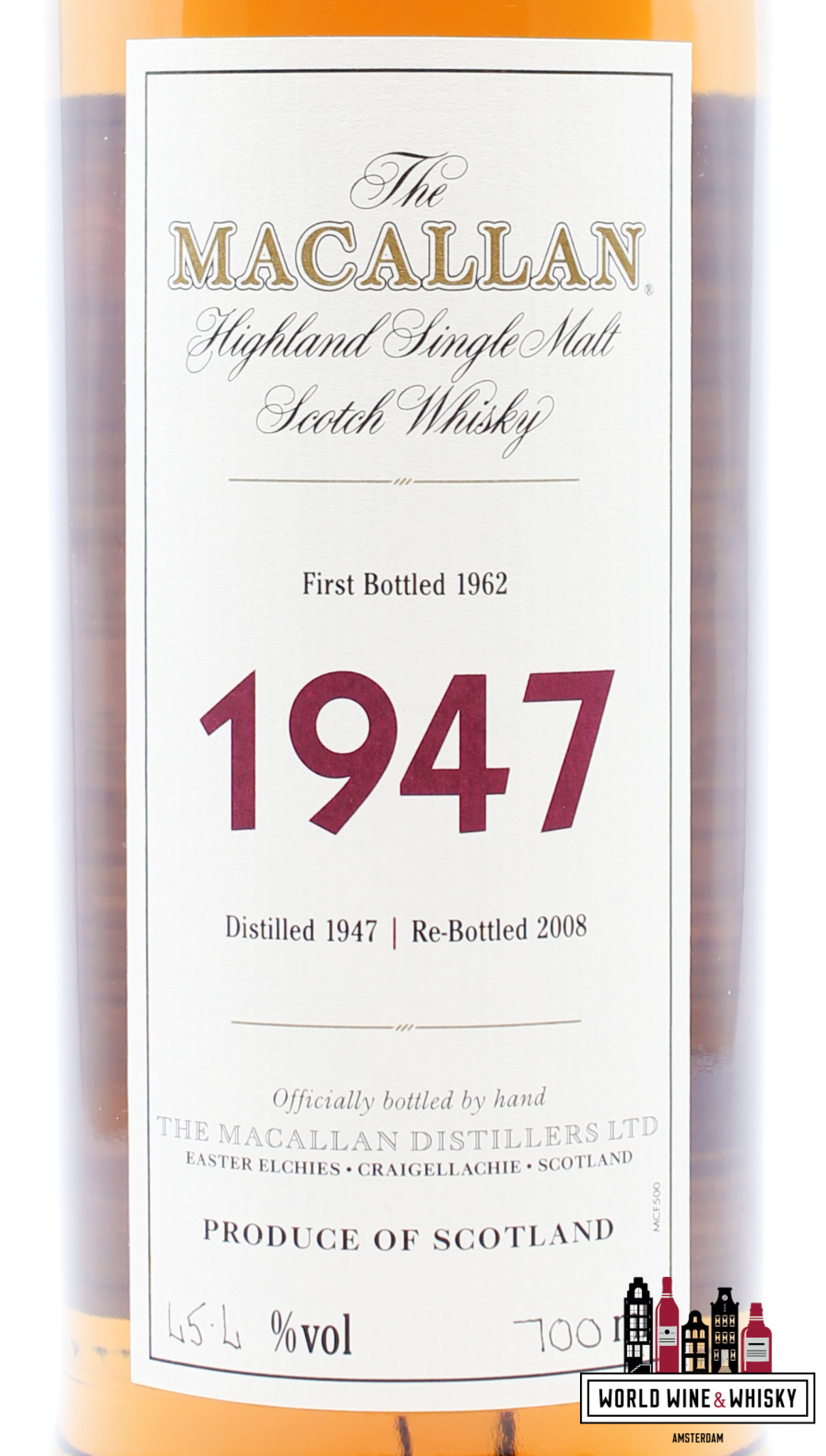 Macallan Macallan 15 Years Old 1947 1962 - Fine & Rare (Re-bottled in 2008) 45.4% (in luxury wooden case)