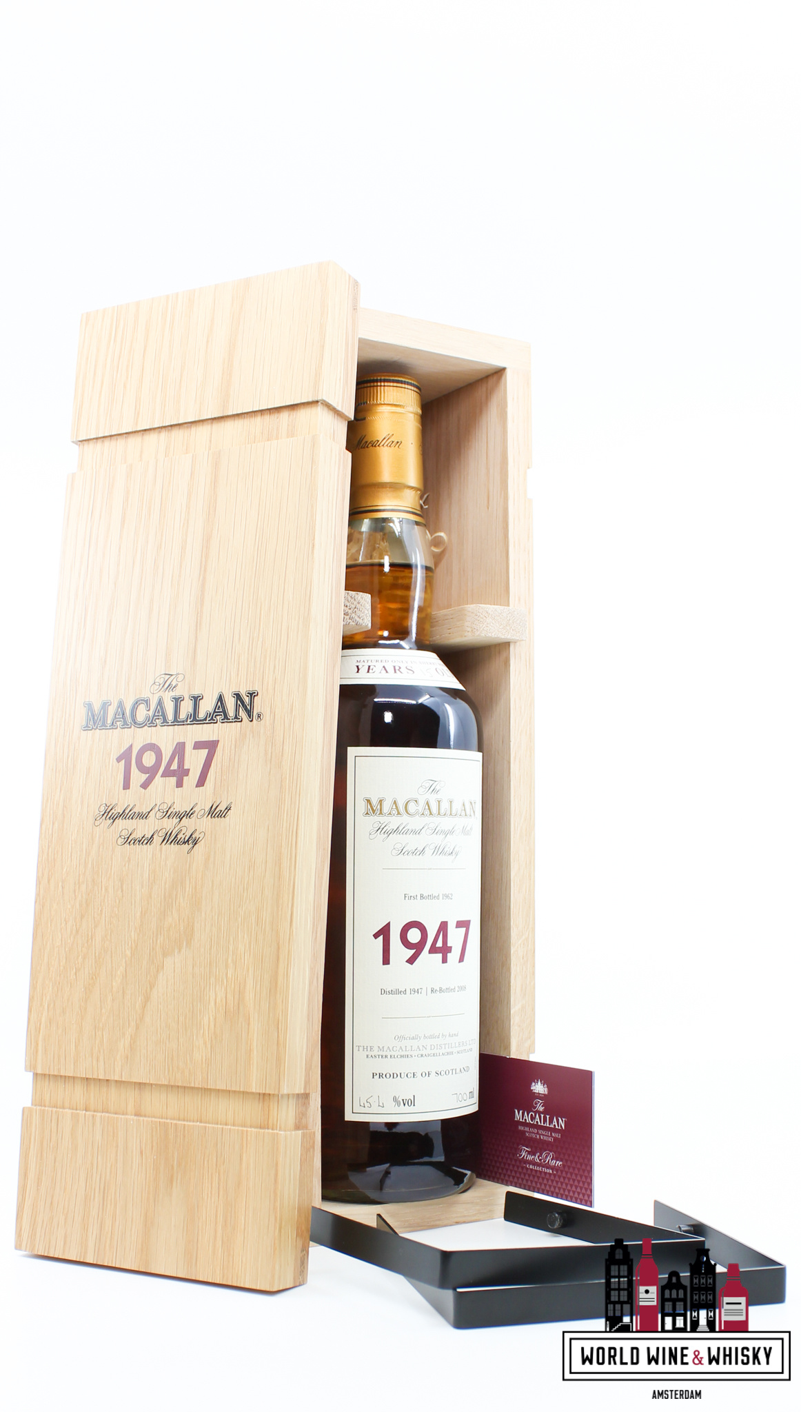 Macallan Macallan 15 Years Old 1947 1962 - Fine & Rare (Re-bottled in 2008) 45.4% (in luxury wooden case)