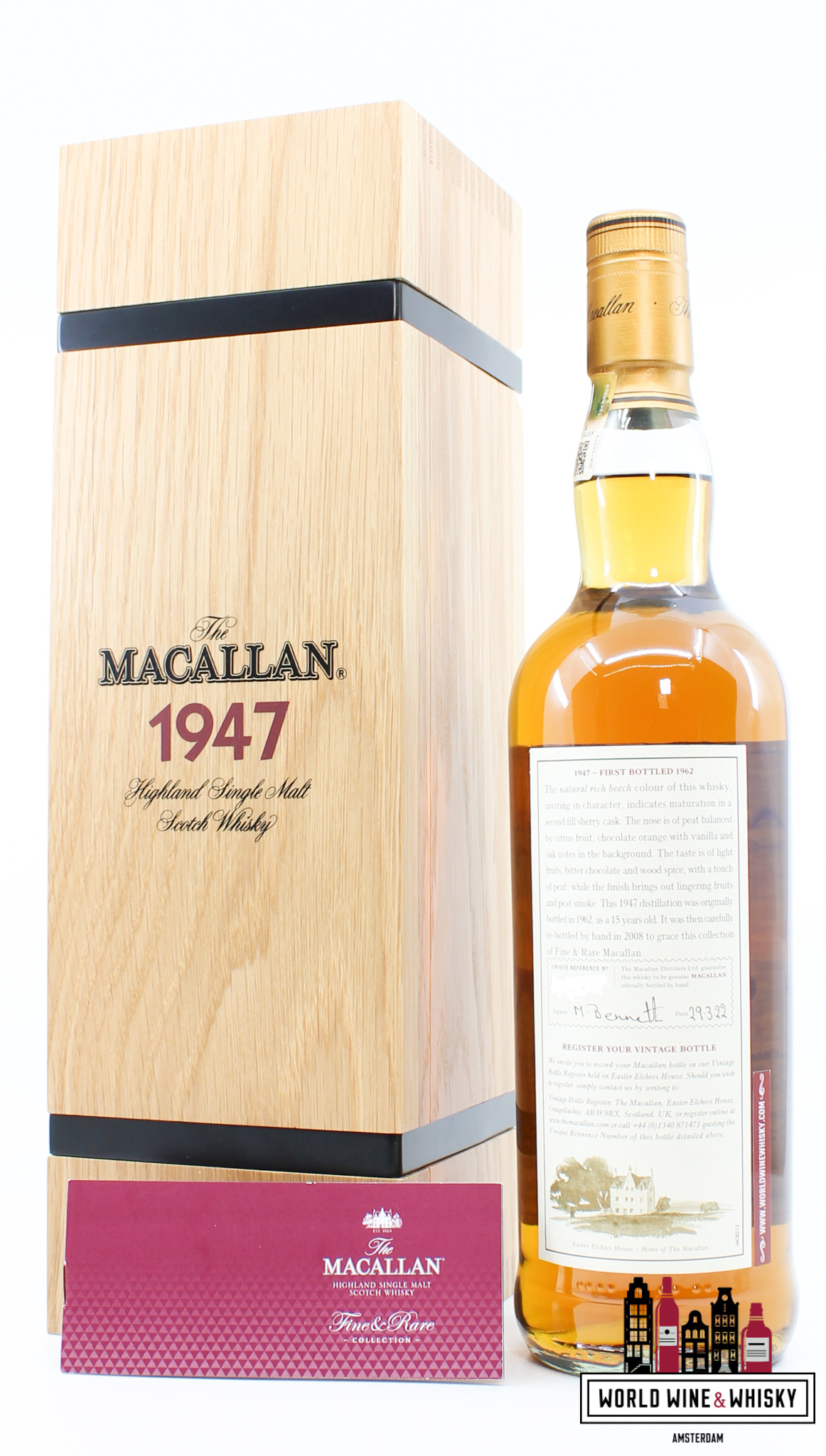 Macallan Macallan 15 Years Old 1947 1962 - Fine & Rare (Re-bottled in 2008) 45.4% (in luxury wooden case)