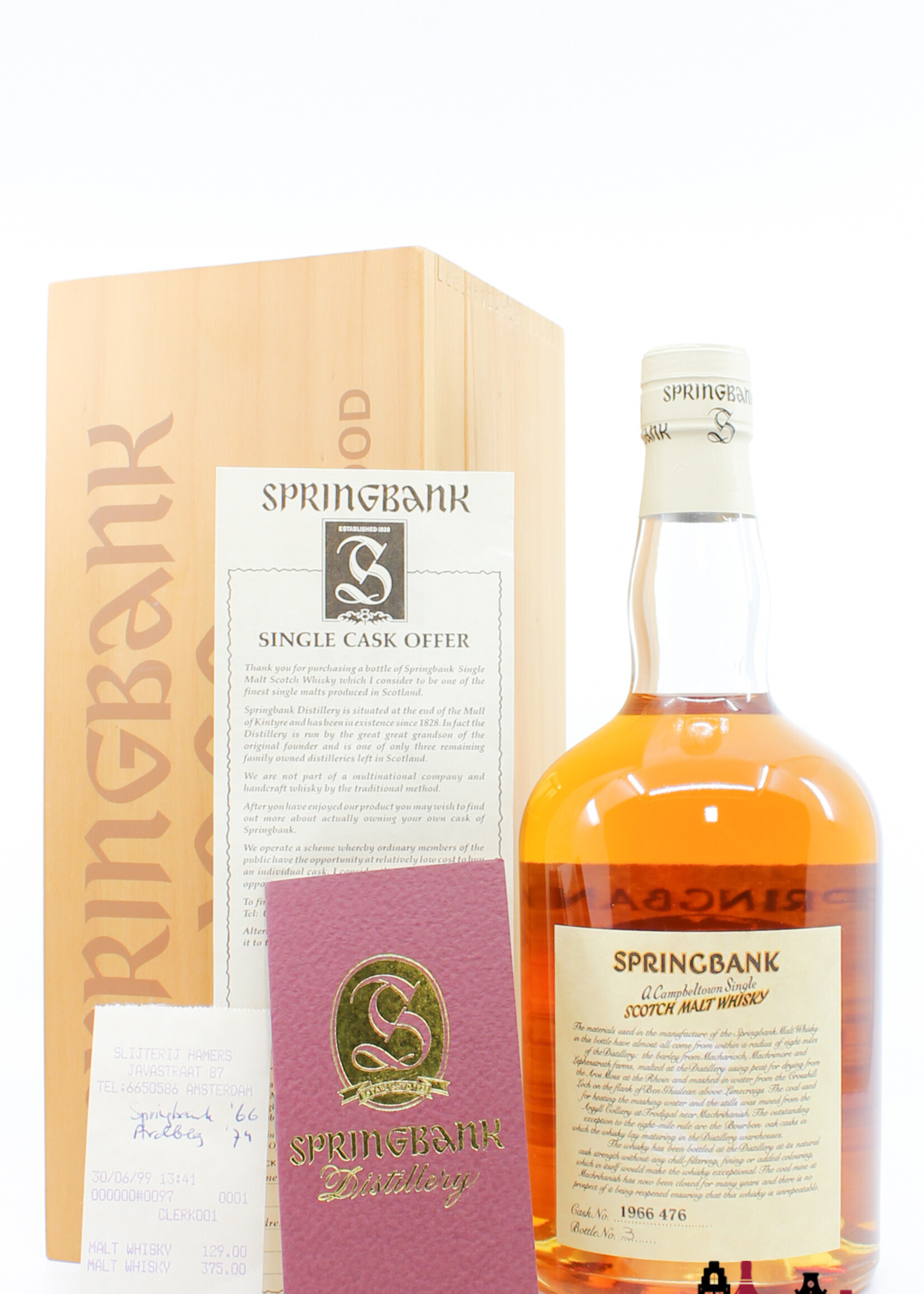 Springbank Springbank 31 Years Old 1966 1997 - Local Barley - Cask 1966 476 52%