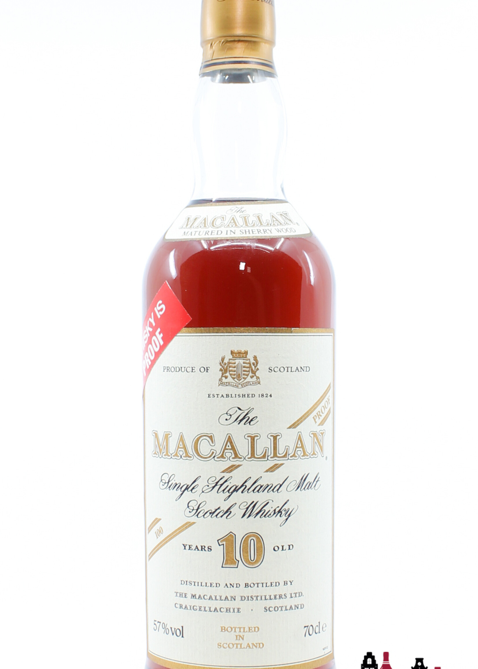 The Macallan Macallan 10 Years Old - Sherry Wood - "This Whisky is 100 Proof" 57%