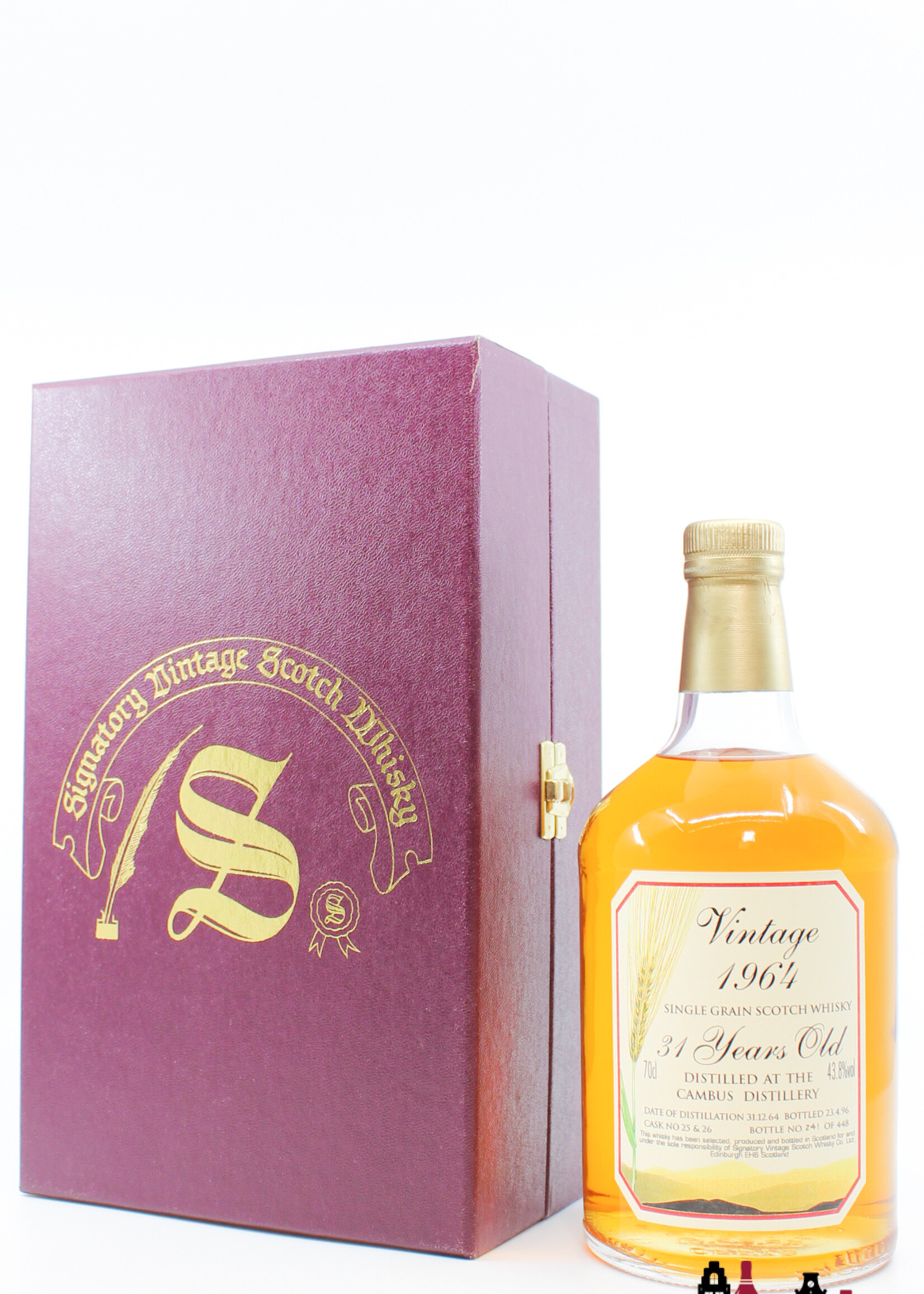 Cambus Cambus 31 Years Old 1964 1996 - Vintage Collection - Signatory Vintage - Cask 25+26 43.8% (1 of 448)