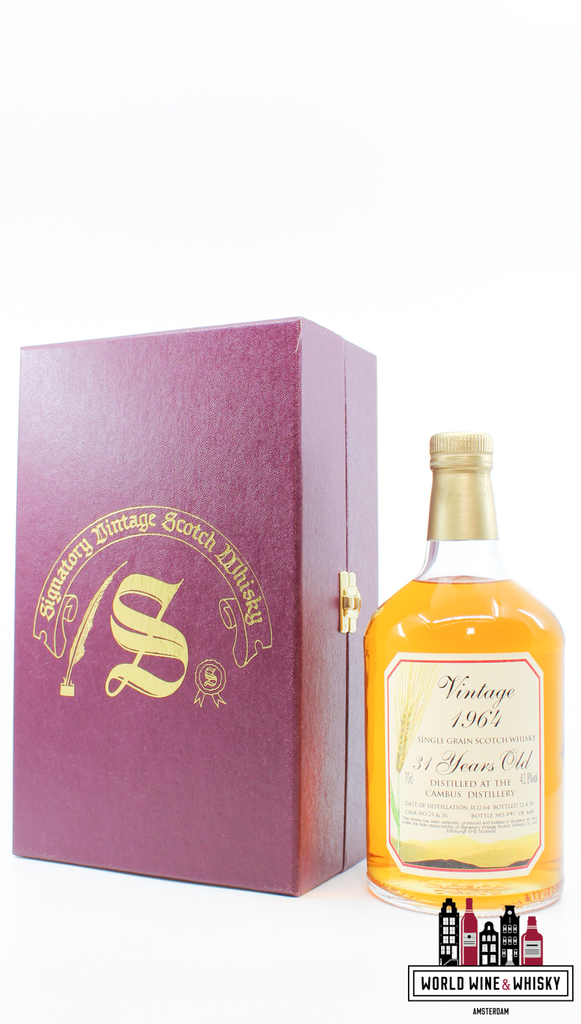 Cambus Cambus 31 Years Old 1964 1996 - Vintage Collection - Signatory Vintage - Cask 25+26 43.8% (1 of 448)