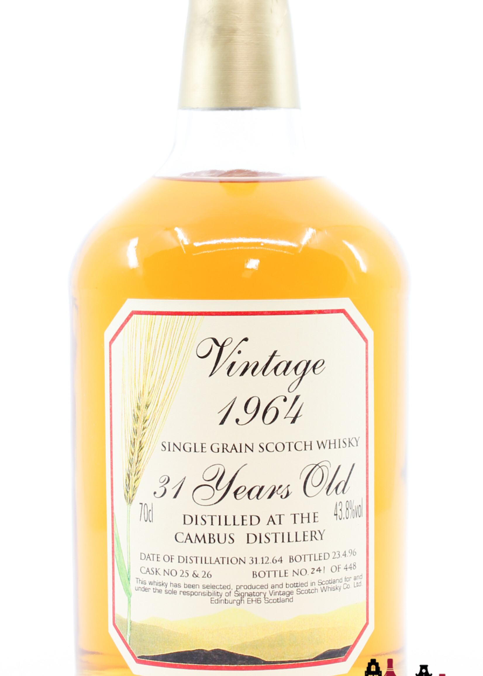Cambus Cambus 31 Years Old 1964 1996 - Vintage Collection - Signatory Vintage - Cask 25+26 43.8% (1 of 448)
