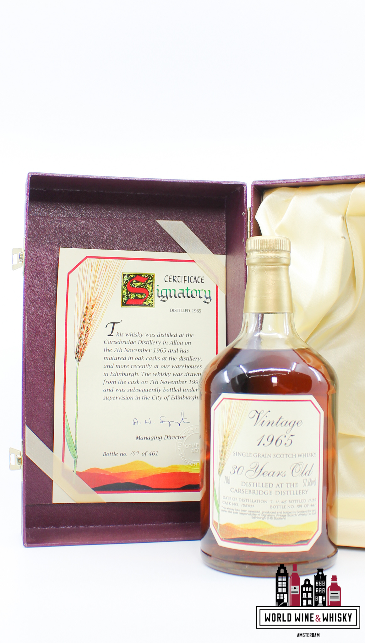 Carsebridge Carsebridge 30 Years Old 1965 1995 - Vintage Collection - Signatory Vintage - Cask 155091 57.6% (1 of 461)