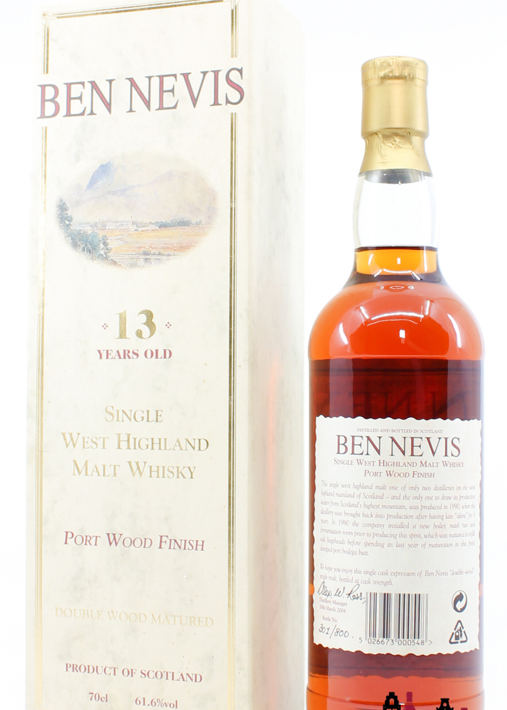 Ben Nevis Ben Nevis 13 Years Old 1990 2004 - Port Wood Finish 61.6% (1 of 800)