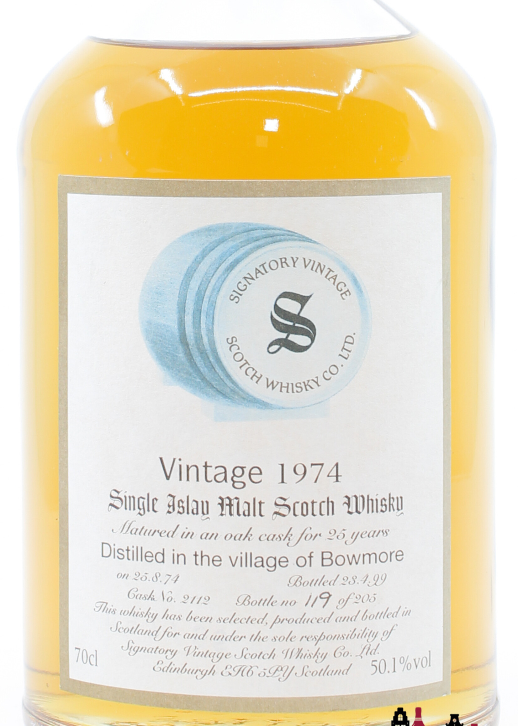 Bowmore Bowmore 25 Years Old 1974 1999 - Vintage Collection - Signatory Vintage - Cask 2112 50.1% (1 of 205)