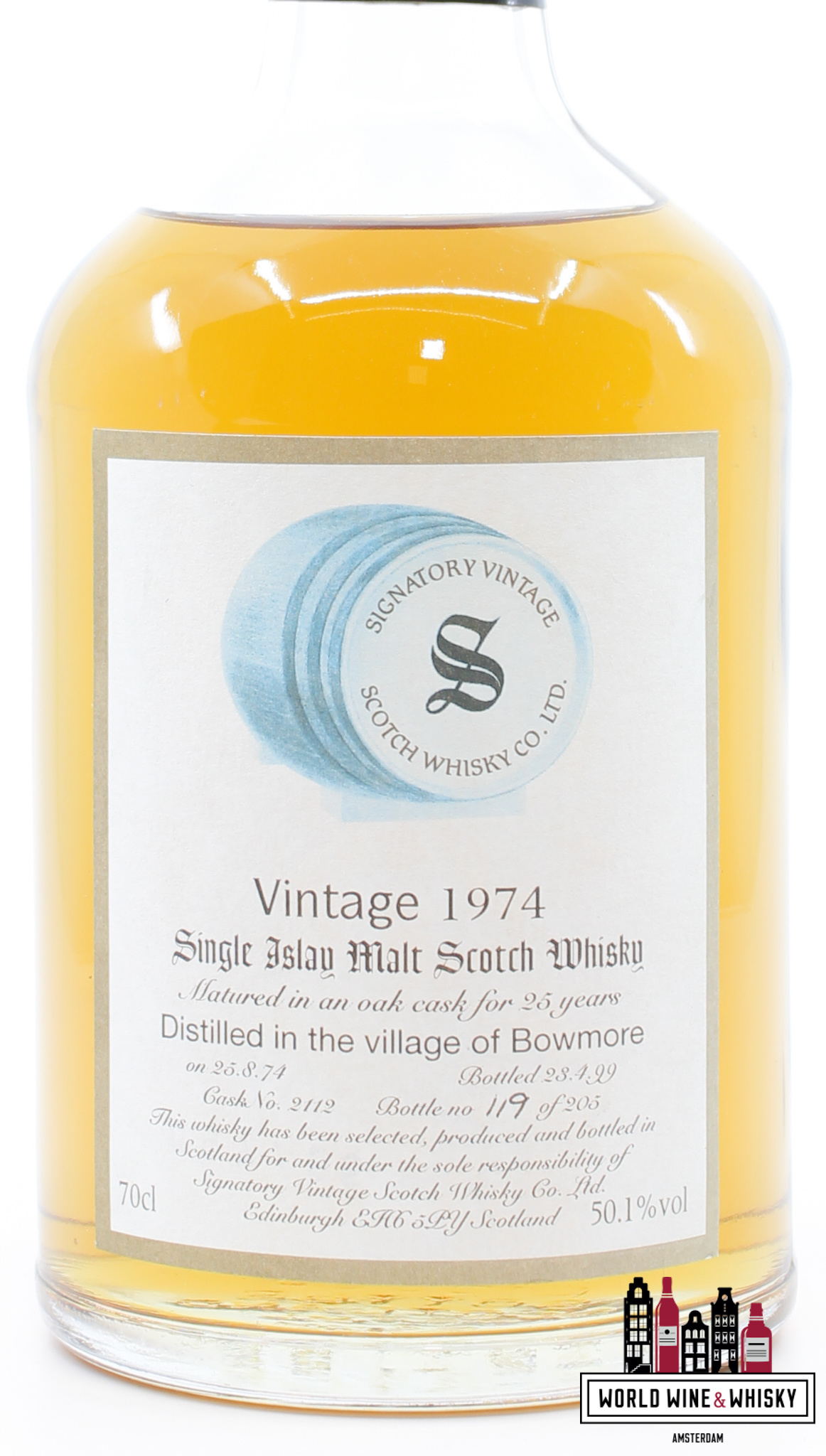 Bowmore Bowmore 25 Years Old 1974 1999 - Vintage Collection - Signatory Vintage - Cask 2112 50.1% (1 of 205)