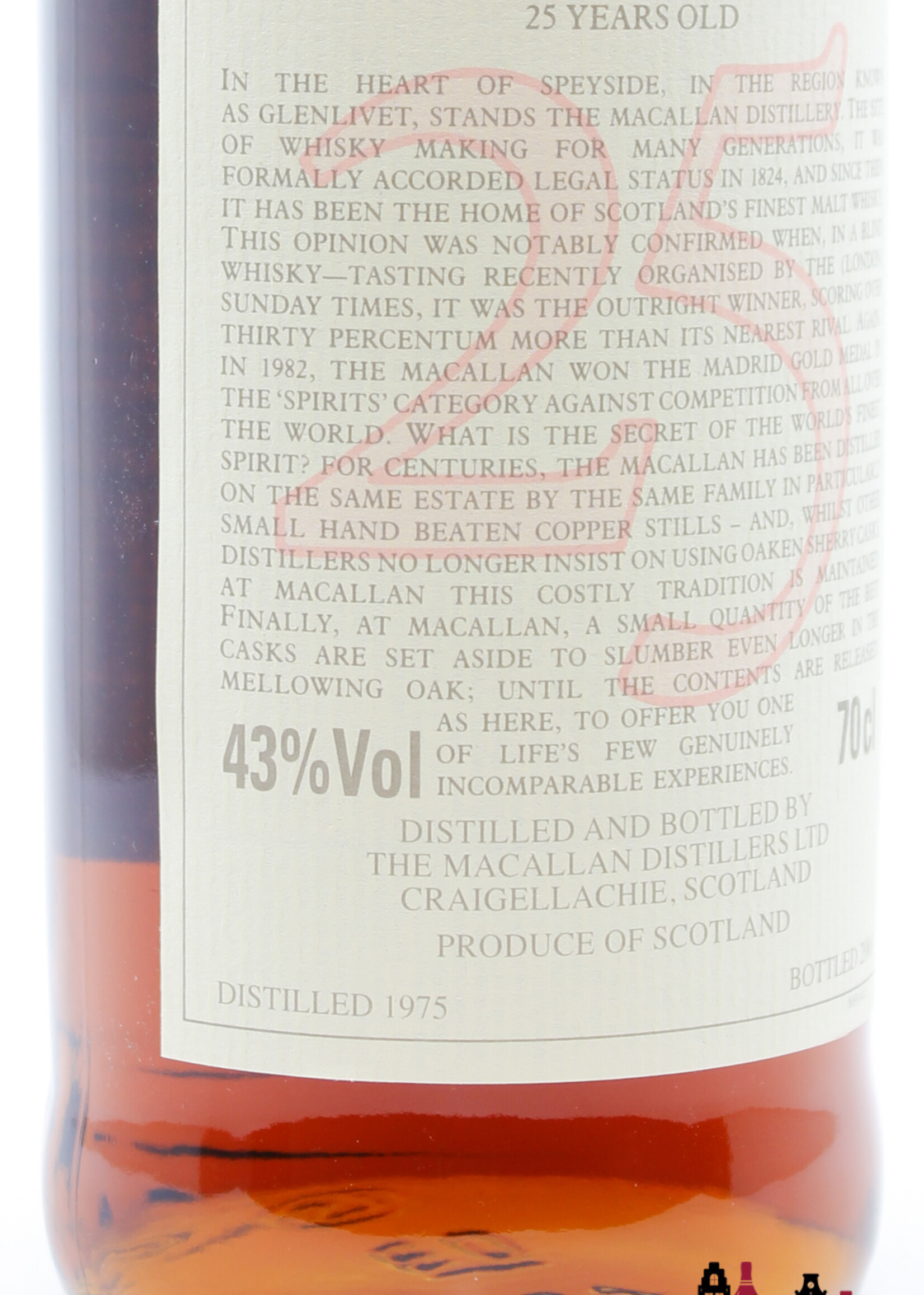 The Macallan Macallan 25 Years Old 1975 2000 - The Anniversary Malt 43% 700ml (in OWC)