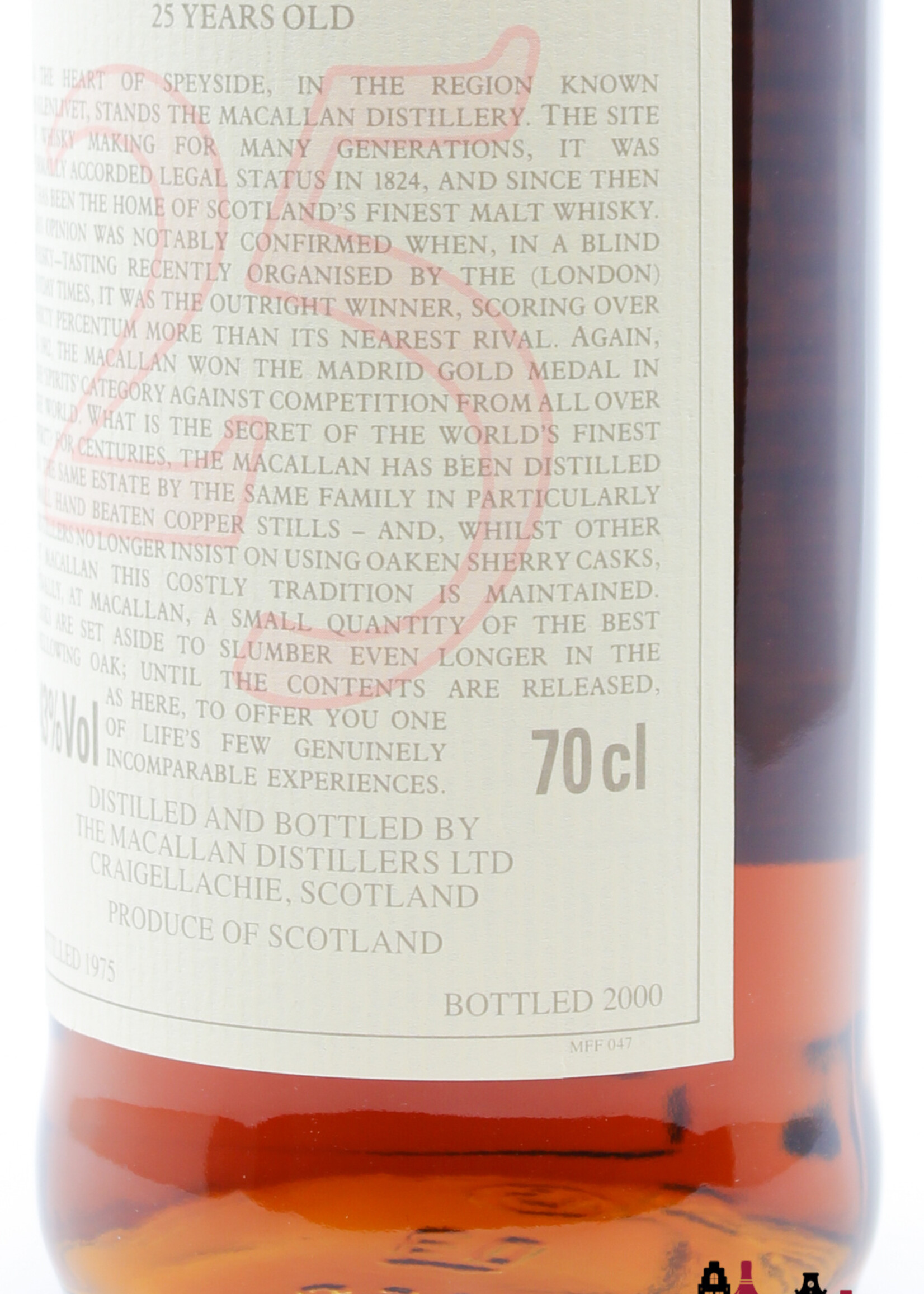 The Macallan Macallan 25 Years Old 1975 2000 - The Anniversary Malt 43% 700ml (in OWC)