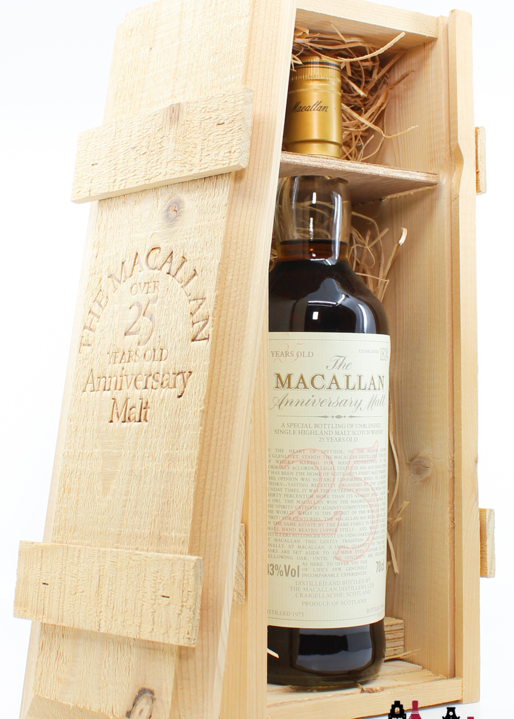 The Macallan Macallan 25 Years Old 1975 2000 - The Anniversary Malt 43% 700ml (in OWC)