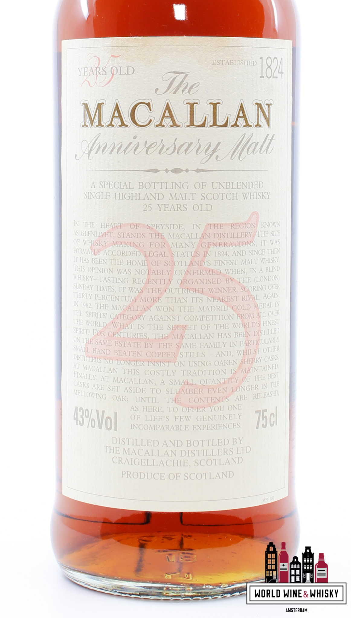 Macallan Macallan 25 Years Old - The Anniversary Malt - Maxxium Malaysia 43% 750ml (in OWC)