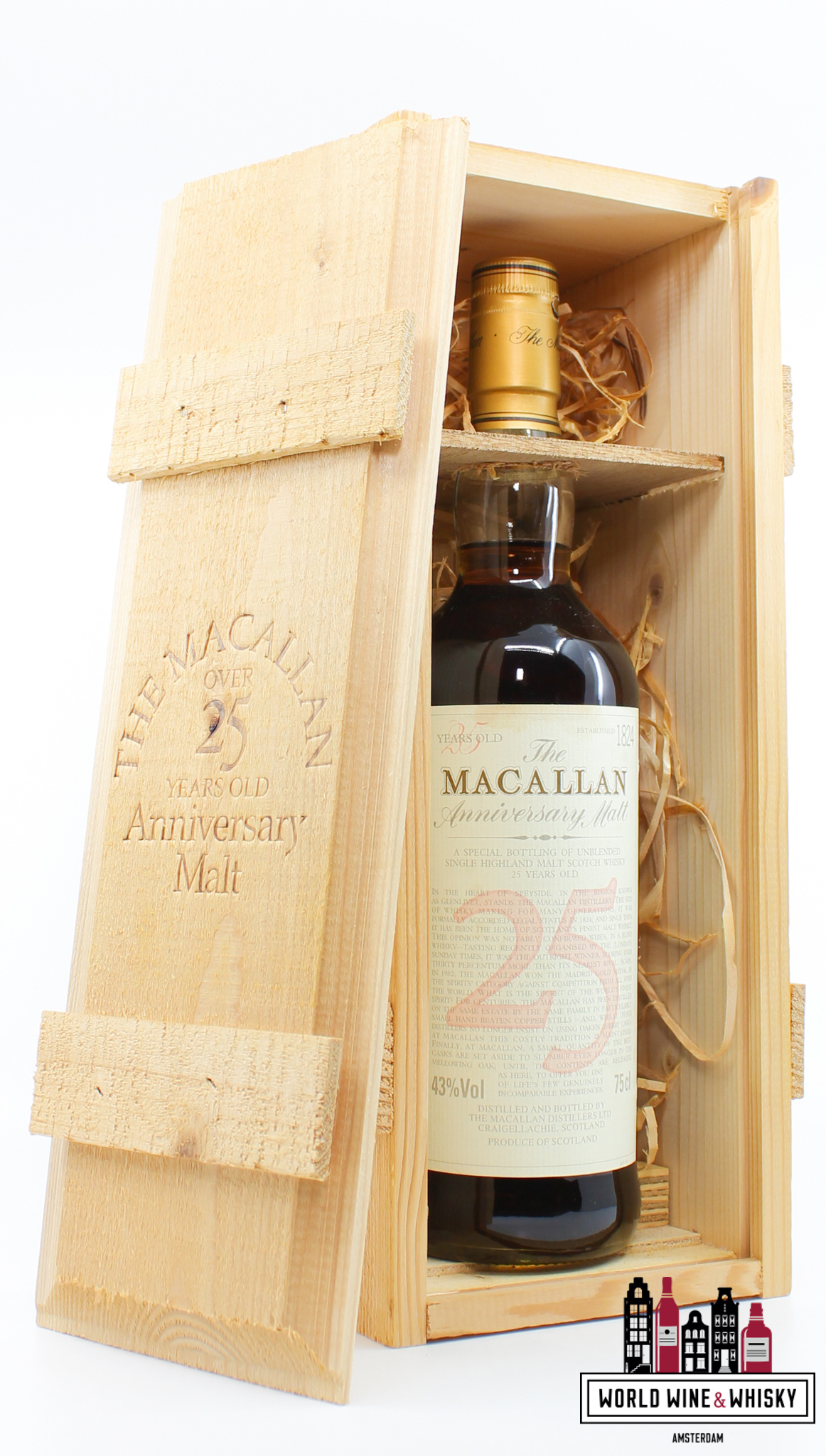 Macallan Macallan 25 Years Old - The Anniversary Malt - Maxxium Malaysia 43% 750ml (in OWC)