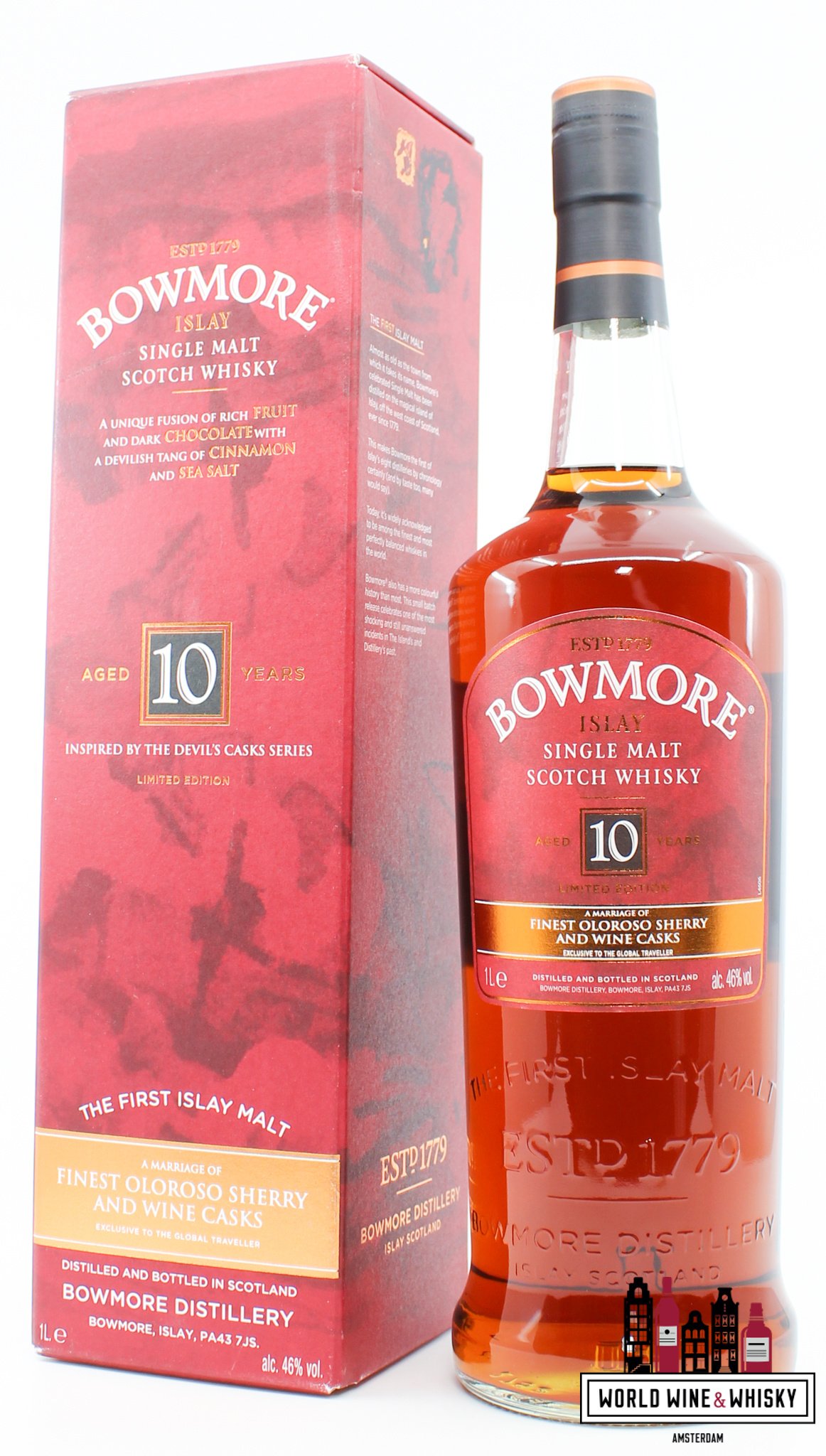 Bowmore Bowmore 10 Years Old 2016 - Inspired by the Devil’s Casks Series - Travel Retail Exclusive 46%