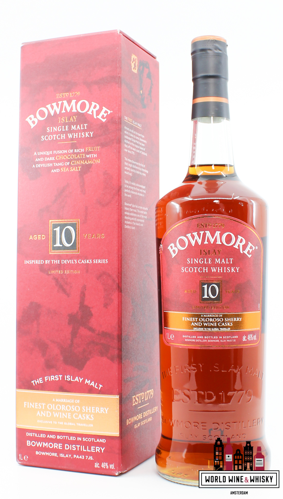 Bowmore Bowmore 10 Years Old 2016 - Inspired by the Devil’s Casks Series - Travel Retail Exclusive 46%