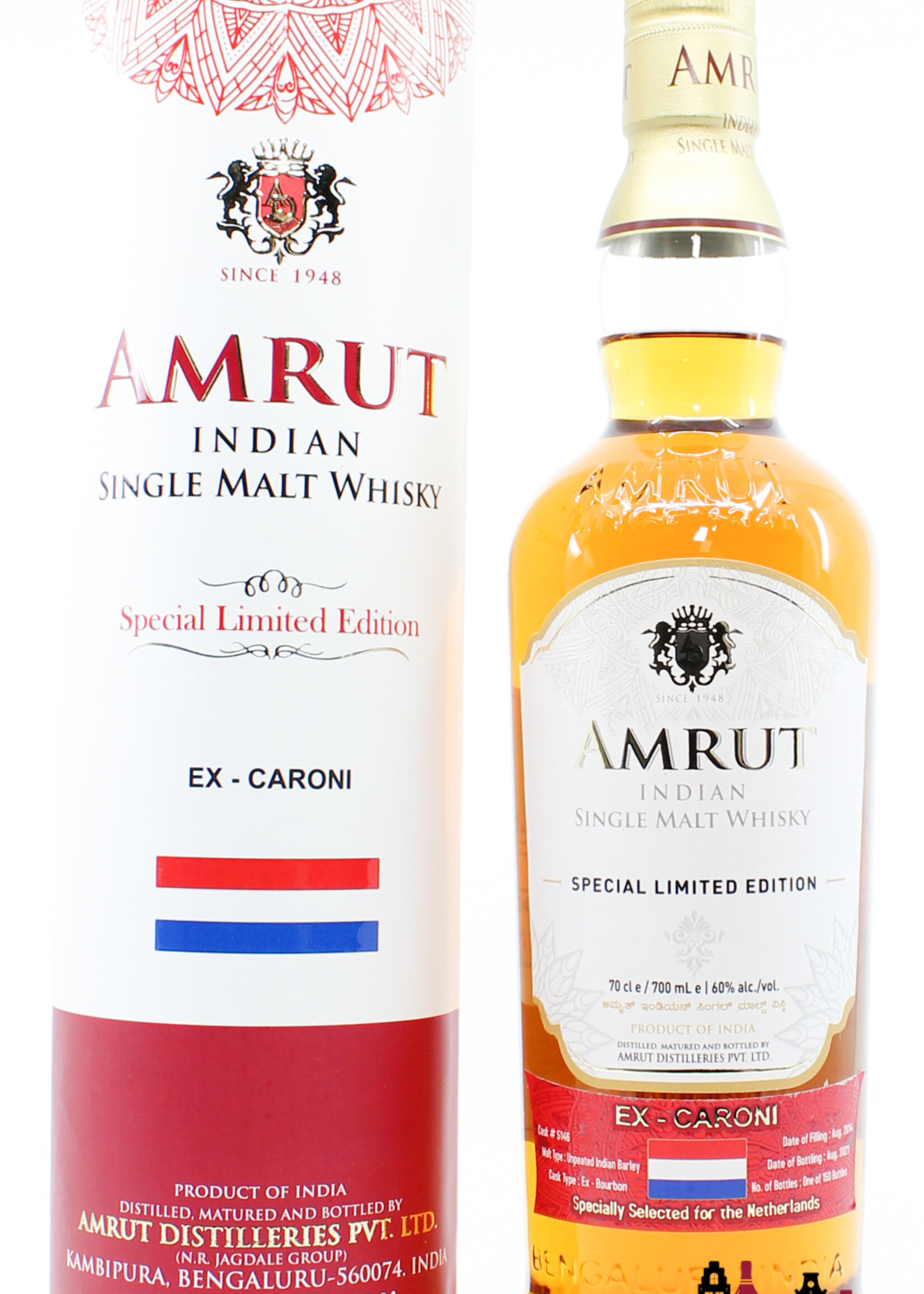 Amrut Amrut 2014 2021 - Ex-Caroni - Special Limited Edition for The Netherlands - Cask 5146 60% (1 of 150)