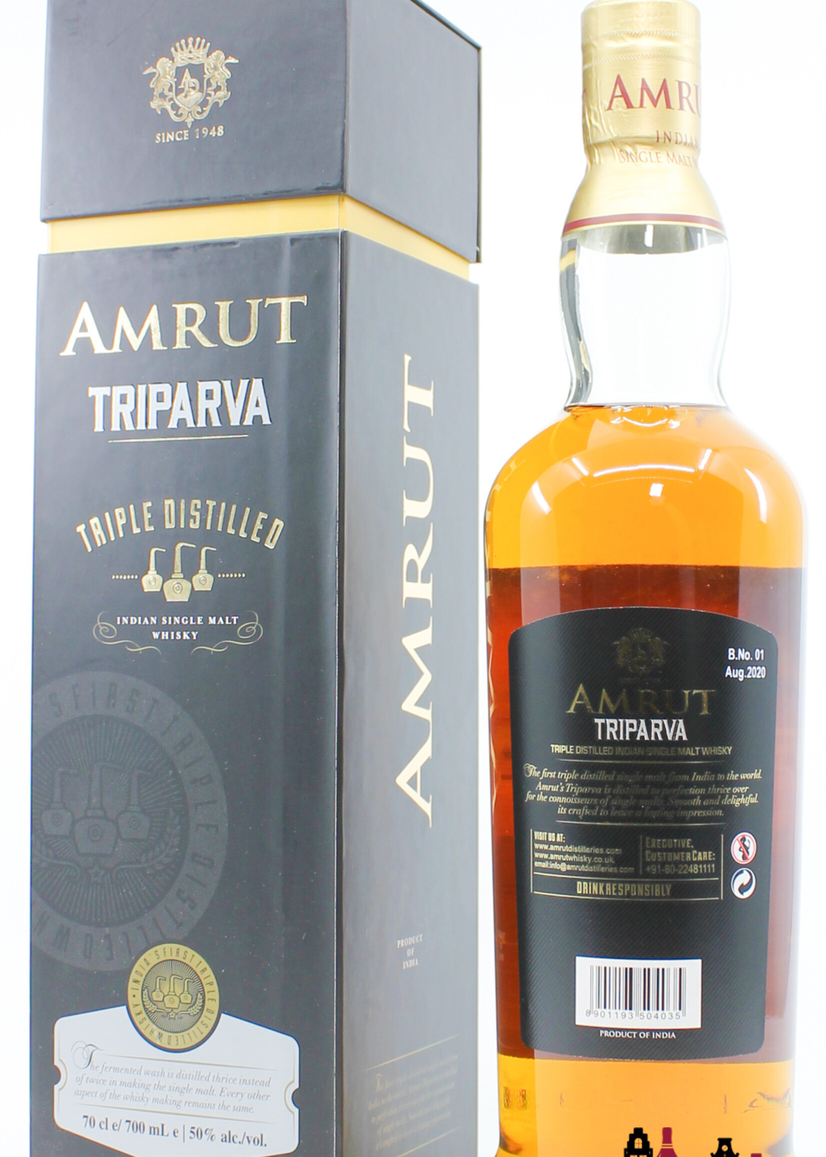Amrut Amrut 2020 - Triparva Triple Distilled - Batch No. 1 50% (1 of 5400)