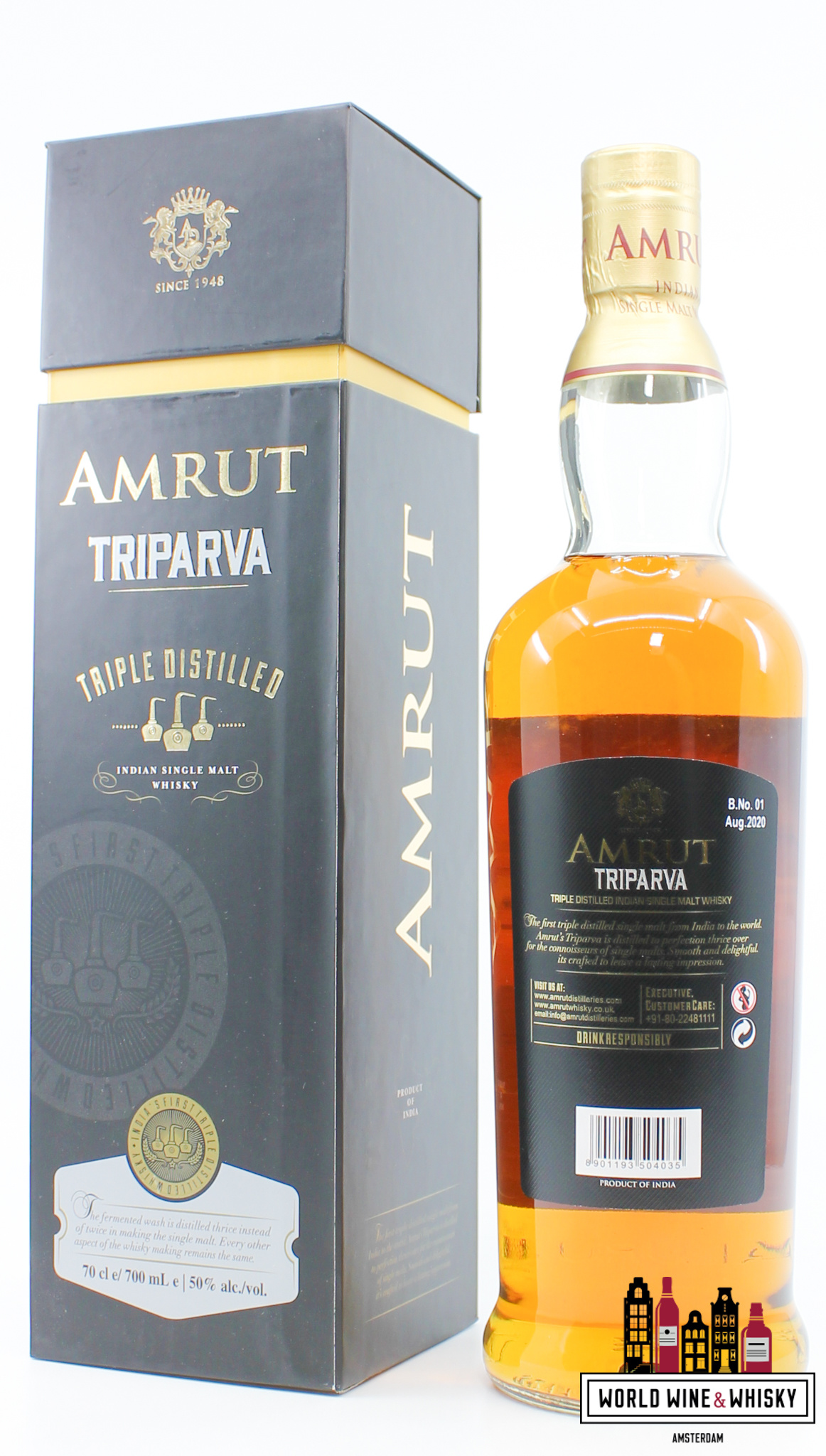 Amrut Amrut 2020 - Triparva Triple Distilled - Batch No. 1 50% (1 of 5400)