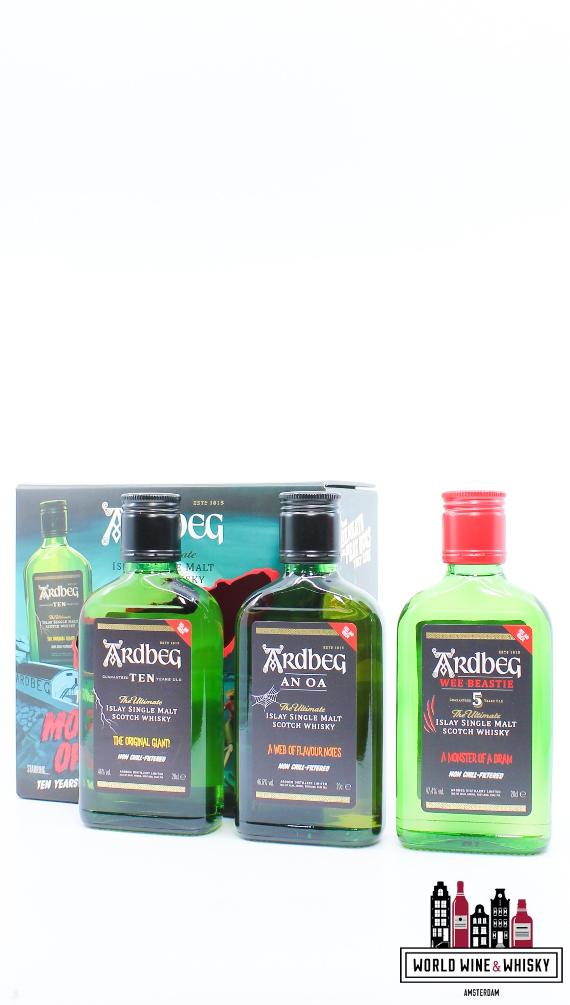 Ardbeg Ardbeg - The Three Monsters of Smoke - 10 YO, An OA & Wee Beastie - 3 x 200ml Giftpack / Giftbox