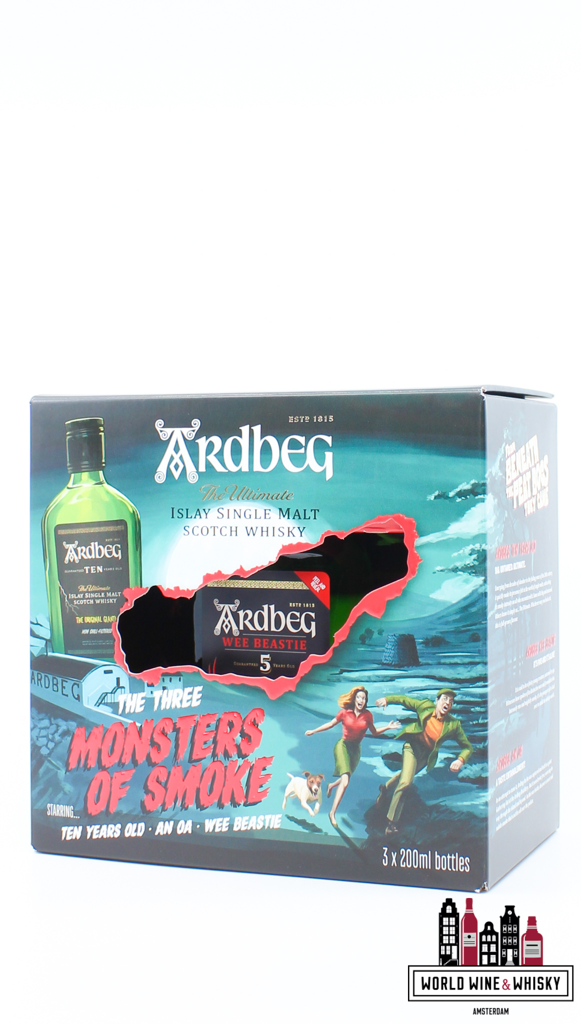 Ardbeg Ardbeg - The Three Monsters of Smoke - 10 YO, An OA & Wee Beastie - 3 x 200ml Giftpack / Giftbox