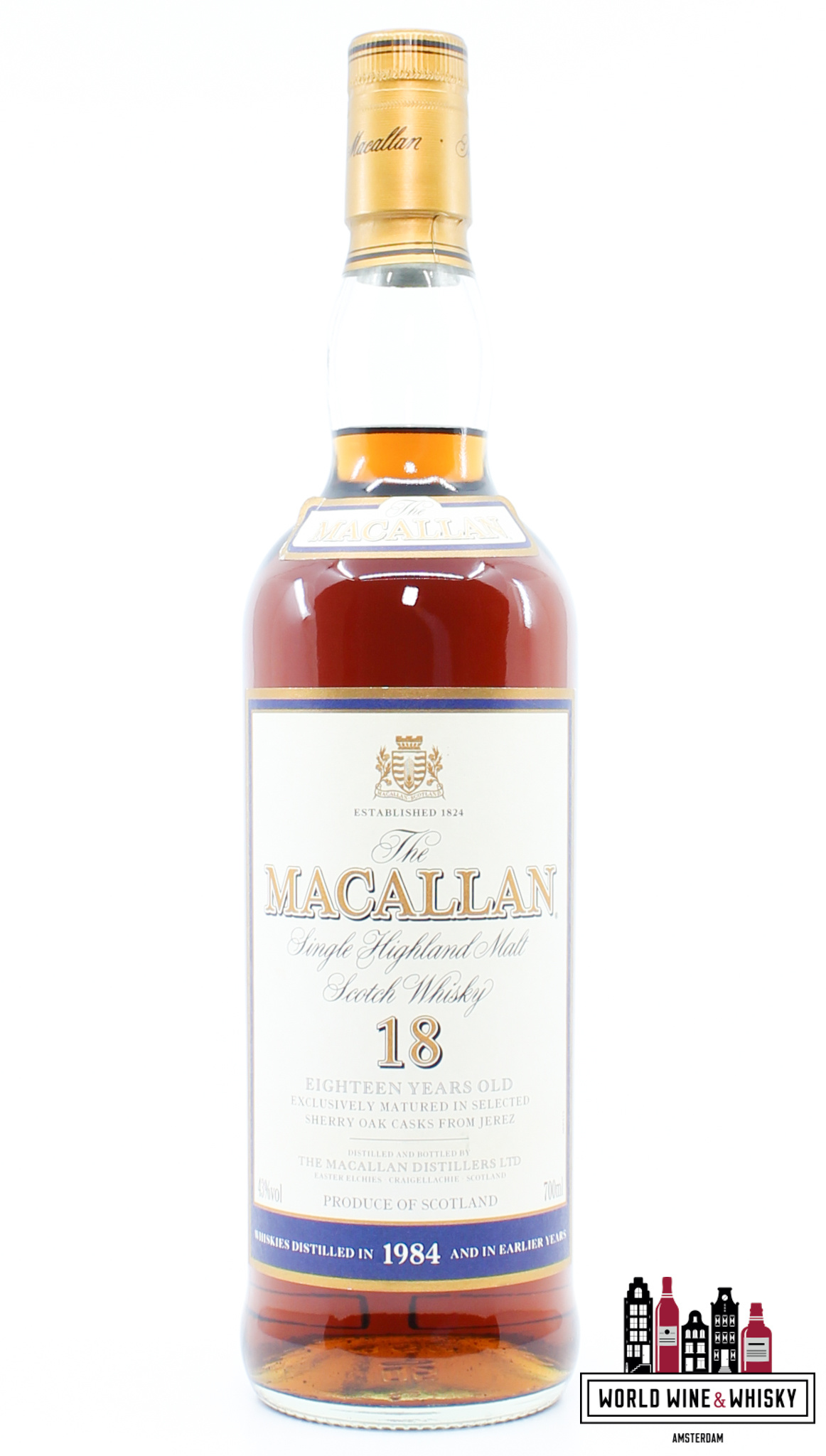 Macallan Macallan 18 Years Old 1984 2002 - Sherry Oak Casks - Vintage Release 43% (without the cardboard case)