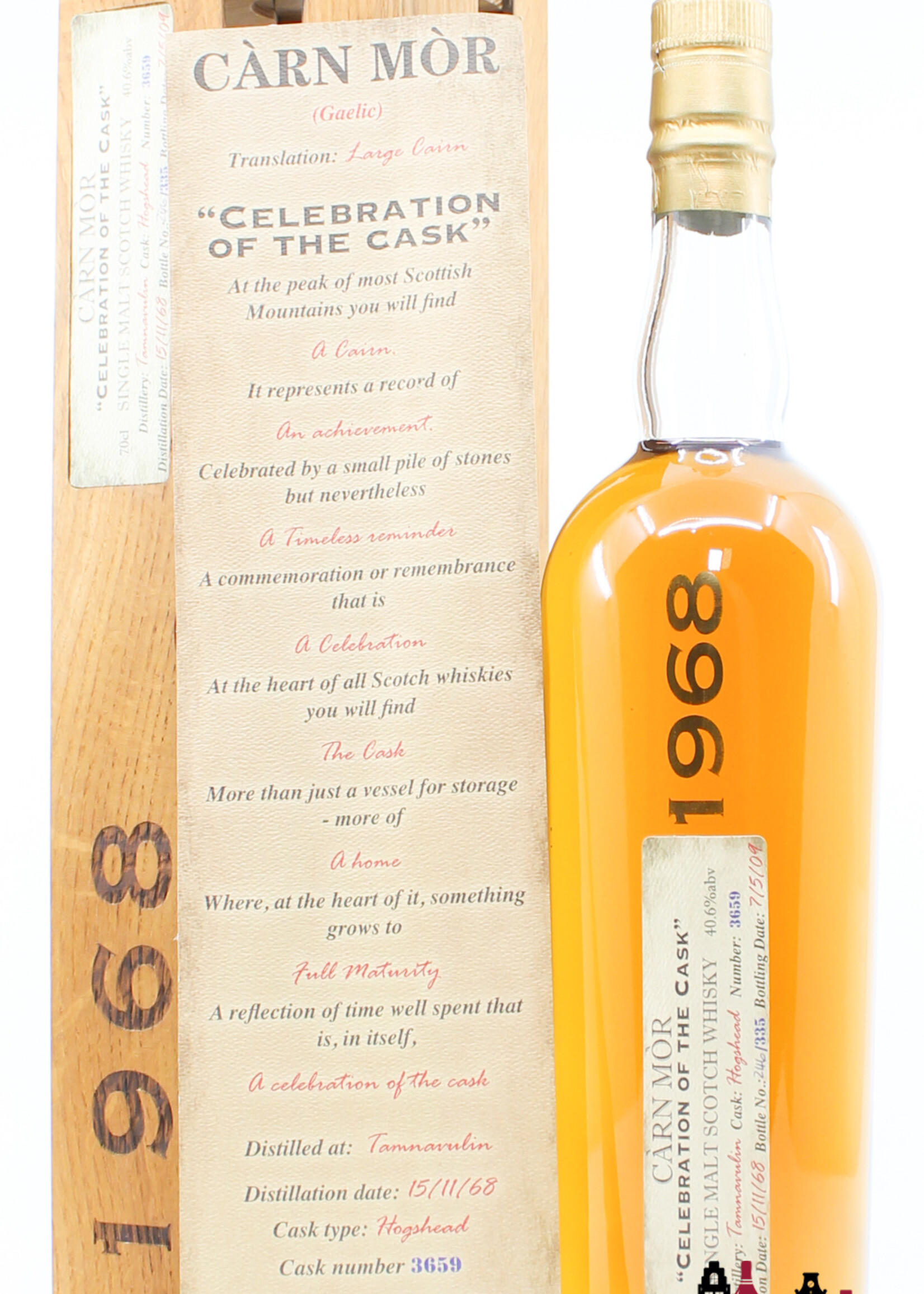 Tamnavulin Tamnavulin 40 Years Old 1968 2009 - Càrn Mòr Celebration of the Cask - Morrison and MacKay - Cask 3659 40.6% (1 of 335)