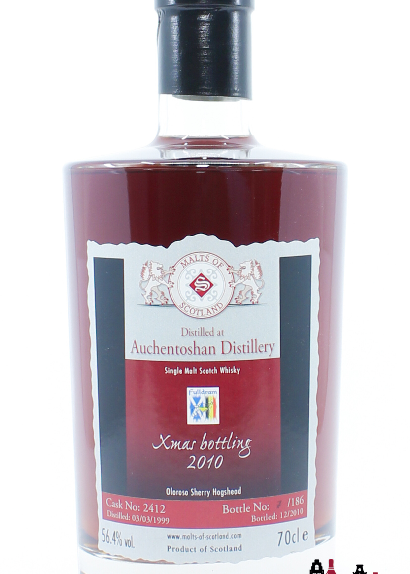Auchentoshan Auchentoshan 1999 2010 - Cask 2412 - Malts of Scotland - Fulldram Xmas bottling 56.4% (1 of 186)