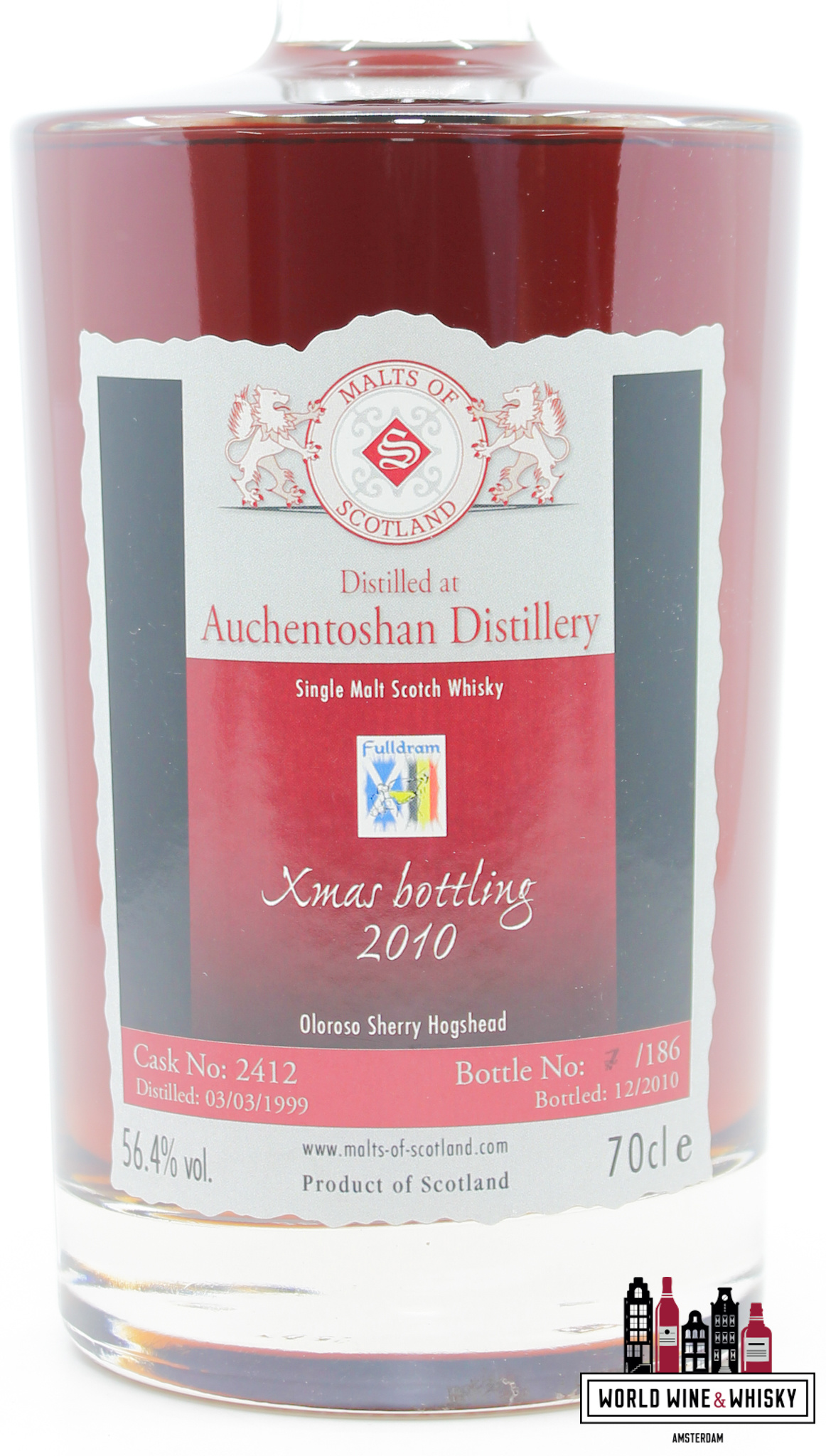 Auchentoshan Auchentoshan 1999 2010 - Cask 2412 - Malts of Scotland - Fulldram Xmas bottling 56.4% (1 of 186)