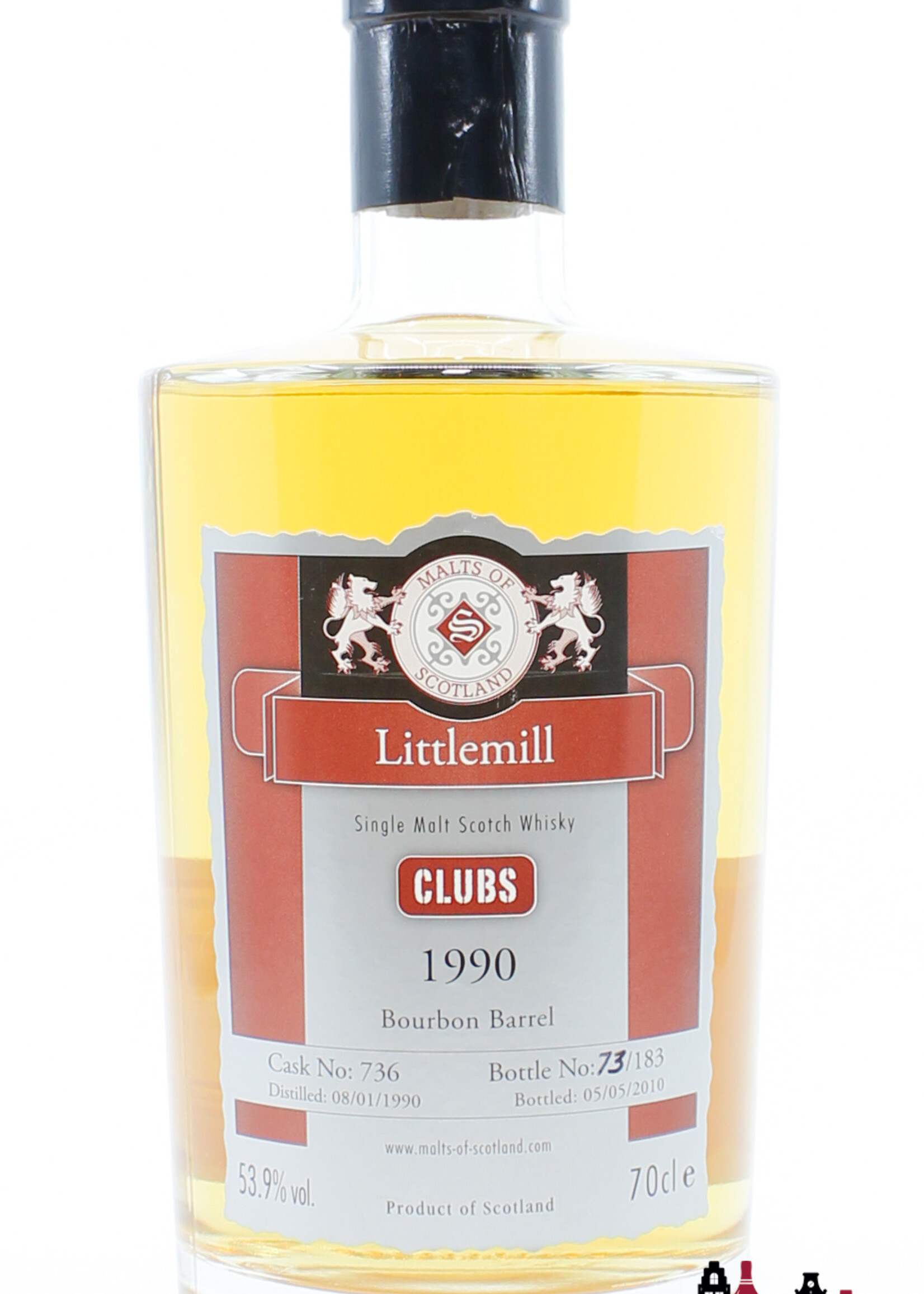 Littlemill Littlemill 20 Years Old 1990 2010 - Cask 736 - Malts of Scotland 'Clubs/Fulldram' 53.9% (1 of 183)