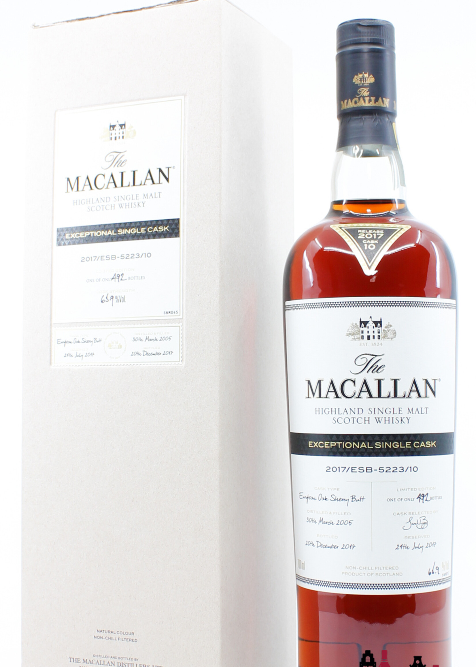 The Macallan Macallan 12 Years Old 2005 2017 - Exceptional Single Cask 2017/ESB-5223/10 - Cask 5223 65.9% (1 of 492)