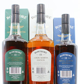 Bowmore Bowmore 2022 - Aston Martin 10 YO (dark&intense), 15 YO (golden&elegant) and 18 YO (deep&complex) - set of 3 bottles