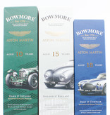 Bowmore Bowmore 2022 - Aston Martin 10 YO (dark&intense), 15 YO (golden&elegant) and 18 YO (deep&complex) - set of 3 bottles