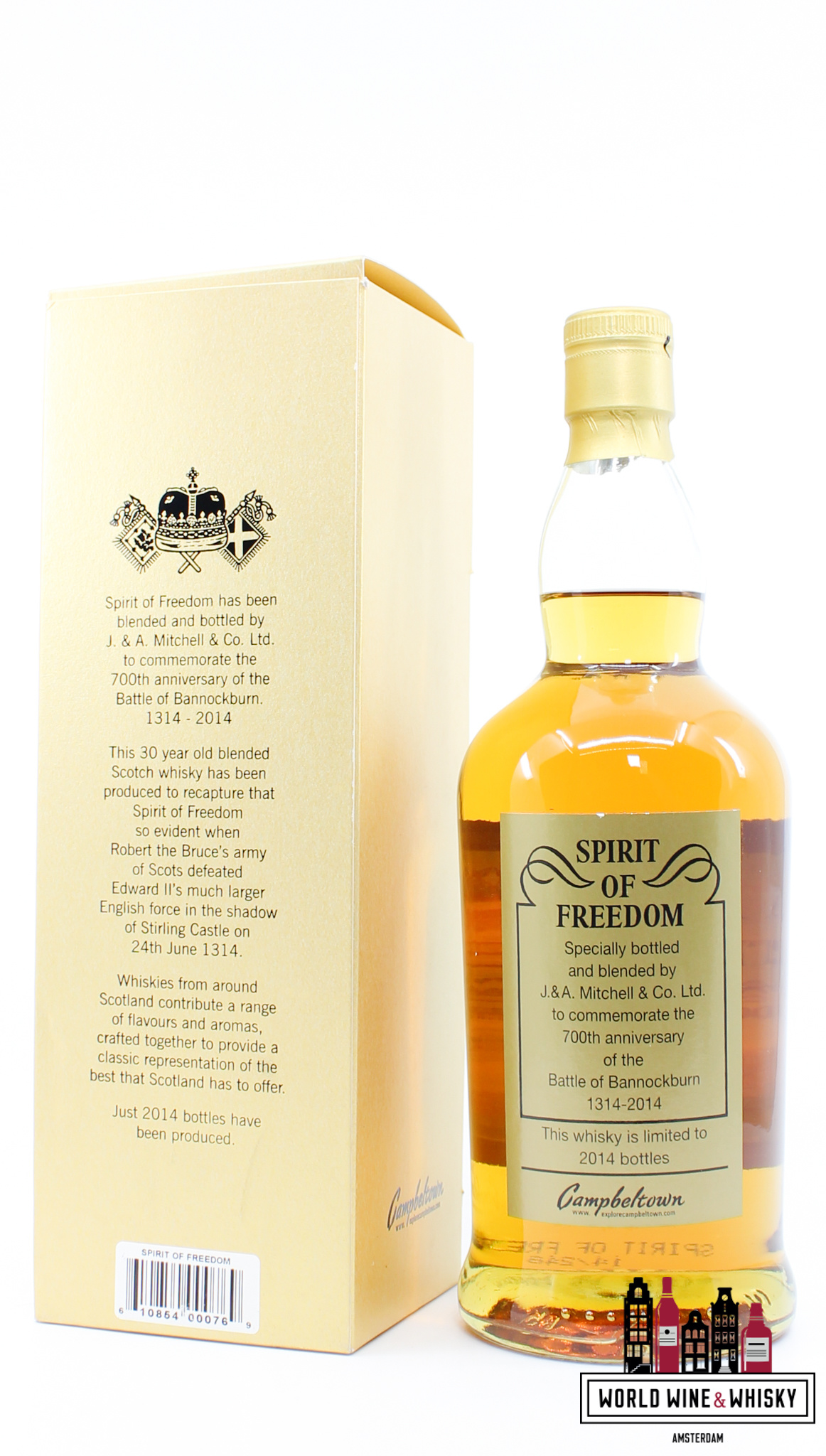 Springbank Springbank 30 Years Old 2014 - Sprit of Freedom - Blended Scotch Whisky 46% (1 of 2014)