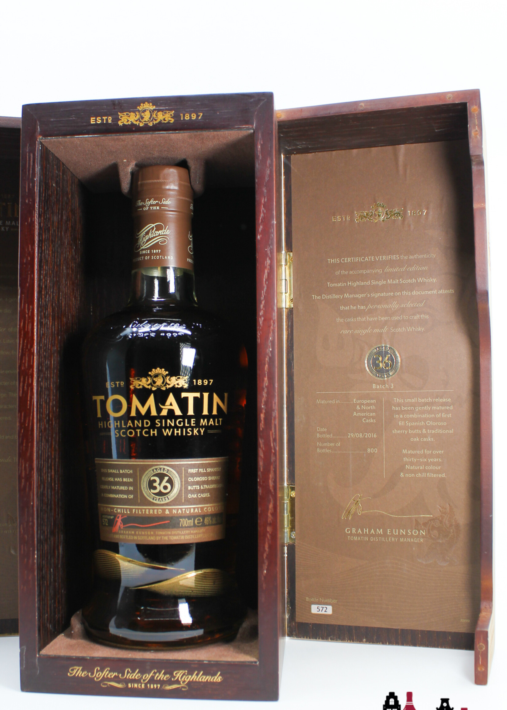 Tomatin Tomatin 36 Years Old 2016 - Small Batch Release - Batch 3 46% (1 of 800)