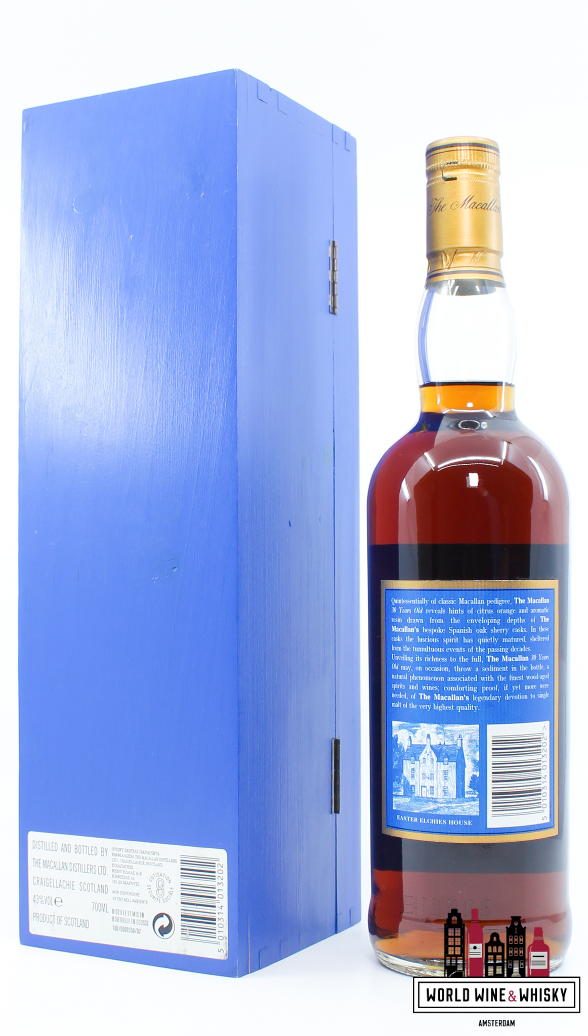 Macallan Macallan 30 Years Old - Sherry Oak - Blue Label 43% (in wooden case)